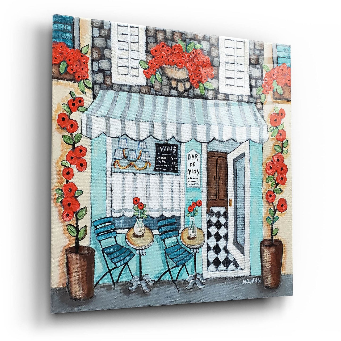 Epic Art 'Cafe Francase Hi Res' by Holly Wojhan, Acrylic Glass Wall Art,12x12