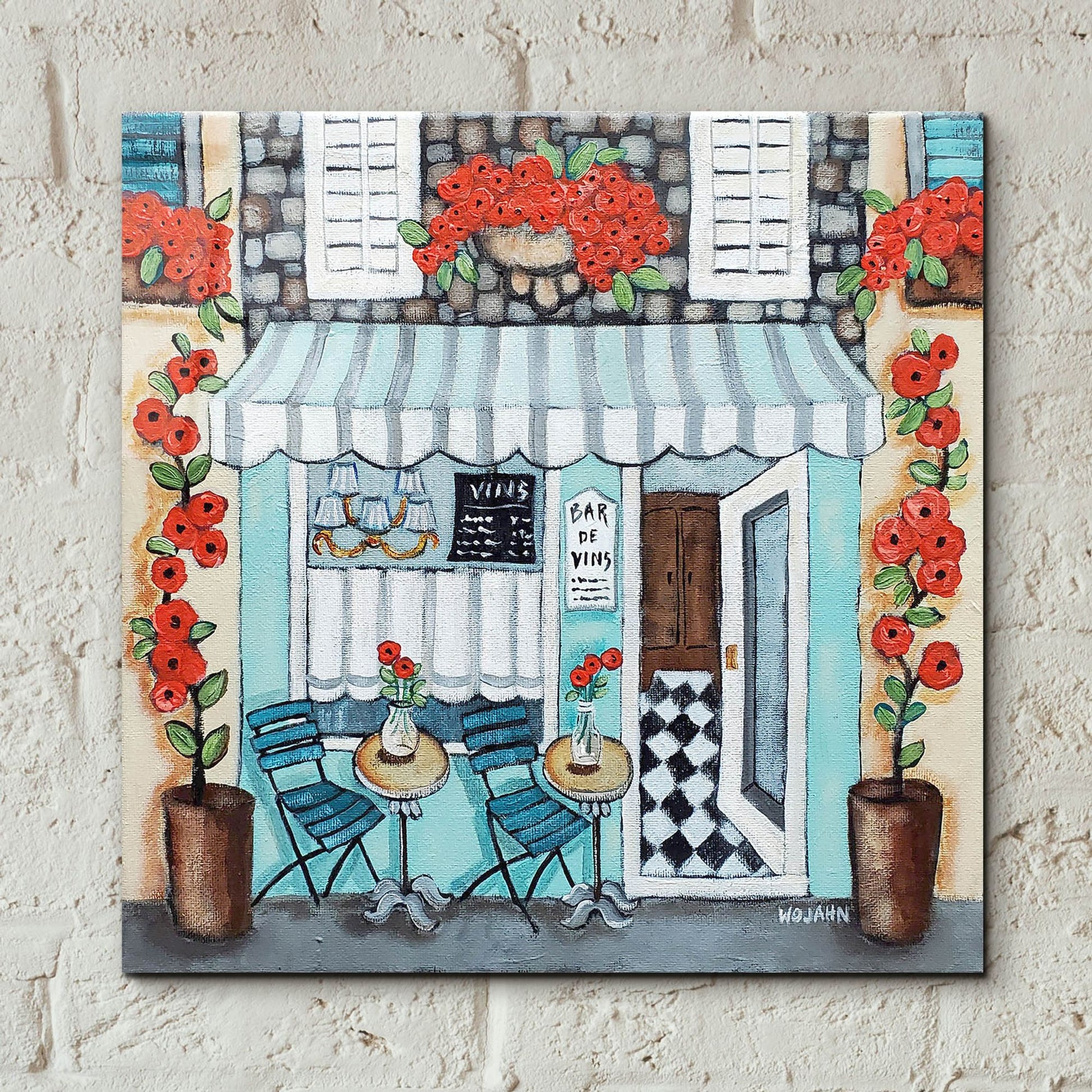 Epic Art 'Cafe Francase Hi Res' by Holly Wojhan, Acrylic Glass Wall Art,12x12