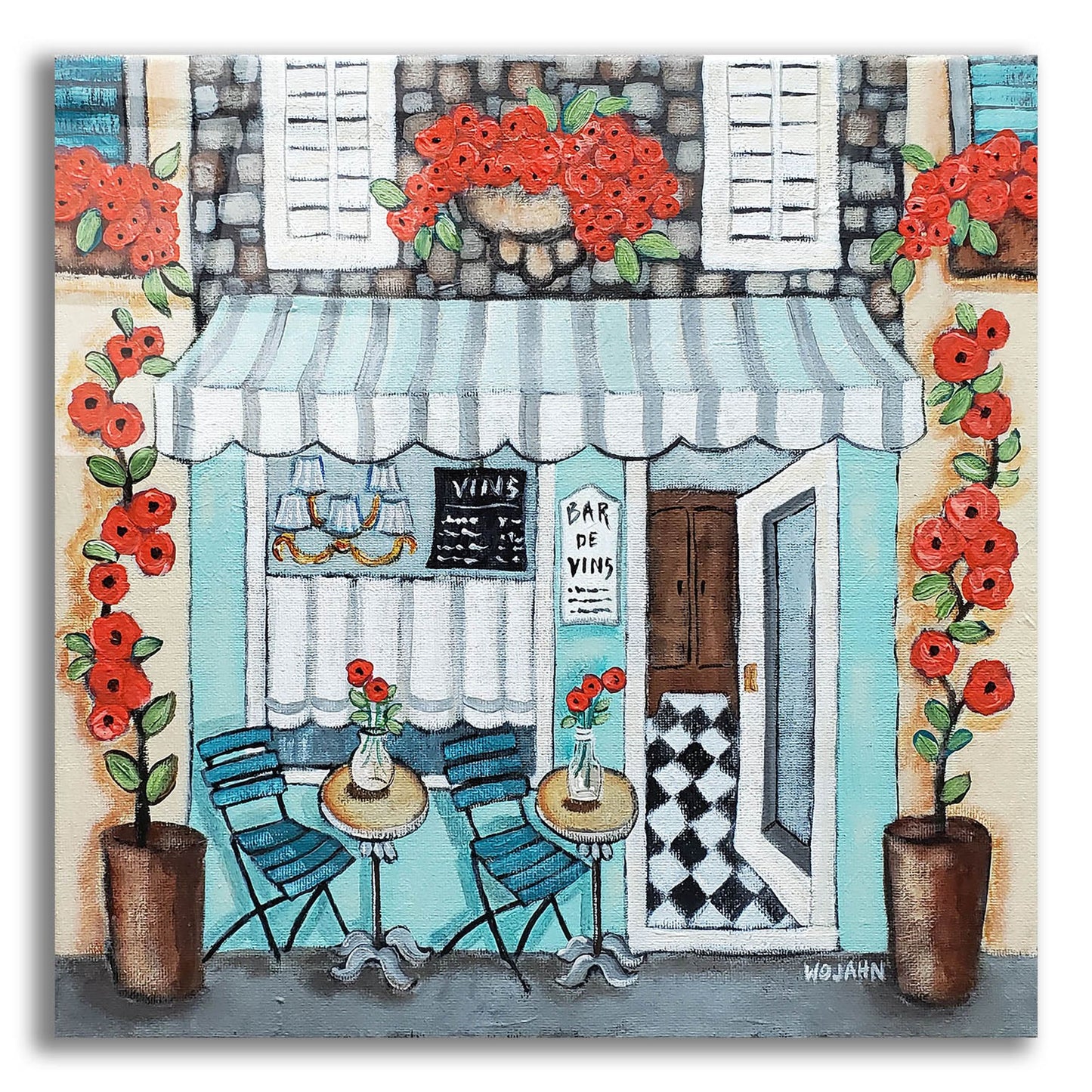 Epic Art 'Cafe Francase Hi Res' by Holly Wojhan, Acrylic Glass Wall Art,12x12