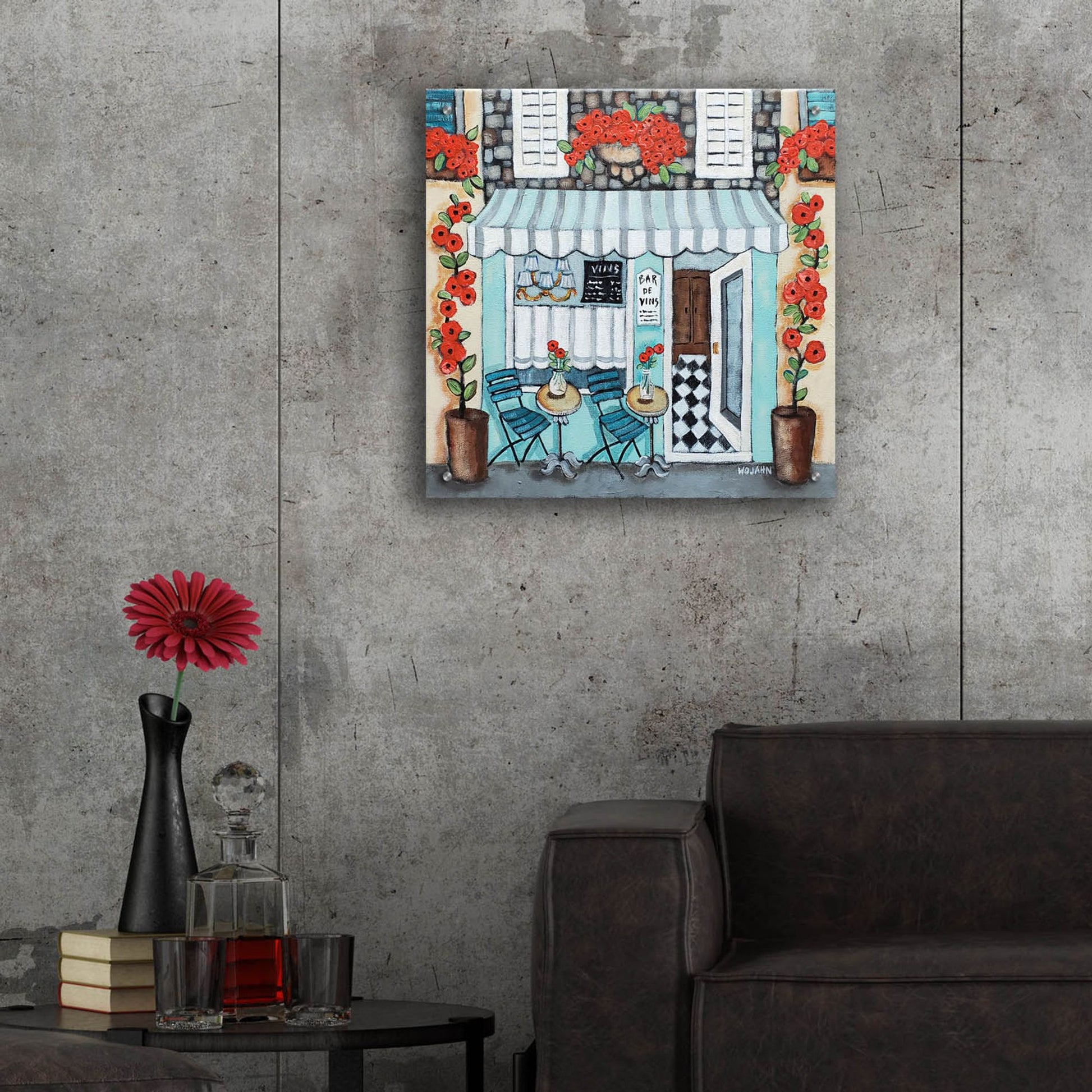 Epic Art 'Cafe Francase Hi Res' by Holly Wojhan, Acrylic Glass Wall Art,24x24