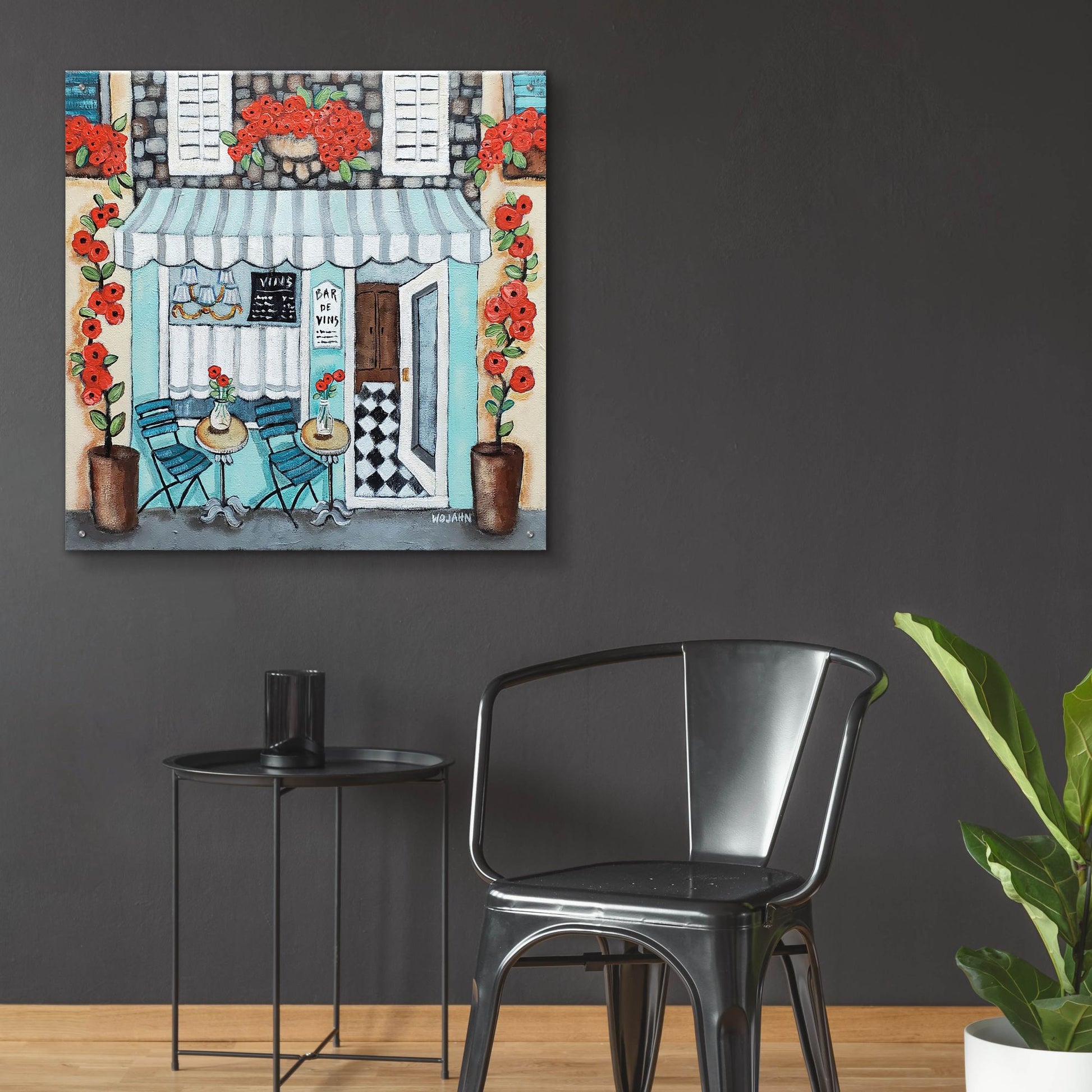 Epic Art 'Cafe Francase Hi Res' by Holly Wojhan, Acrylic Glass Wall Art,36x36