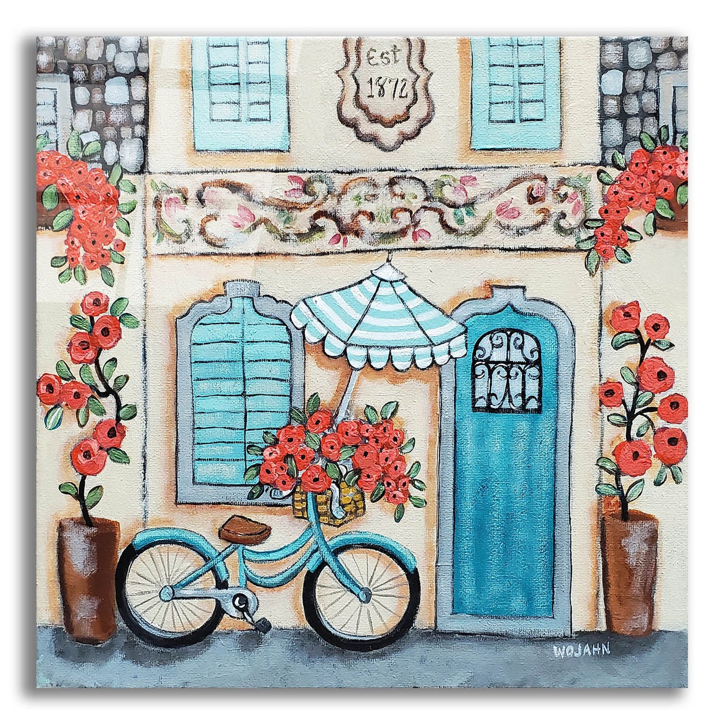 Epic Art 'Cafe Italia Hi Res' by Holly Wojhan, Acrylic Glass Wall Art,12x12