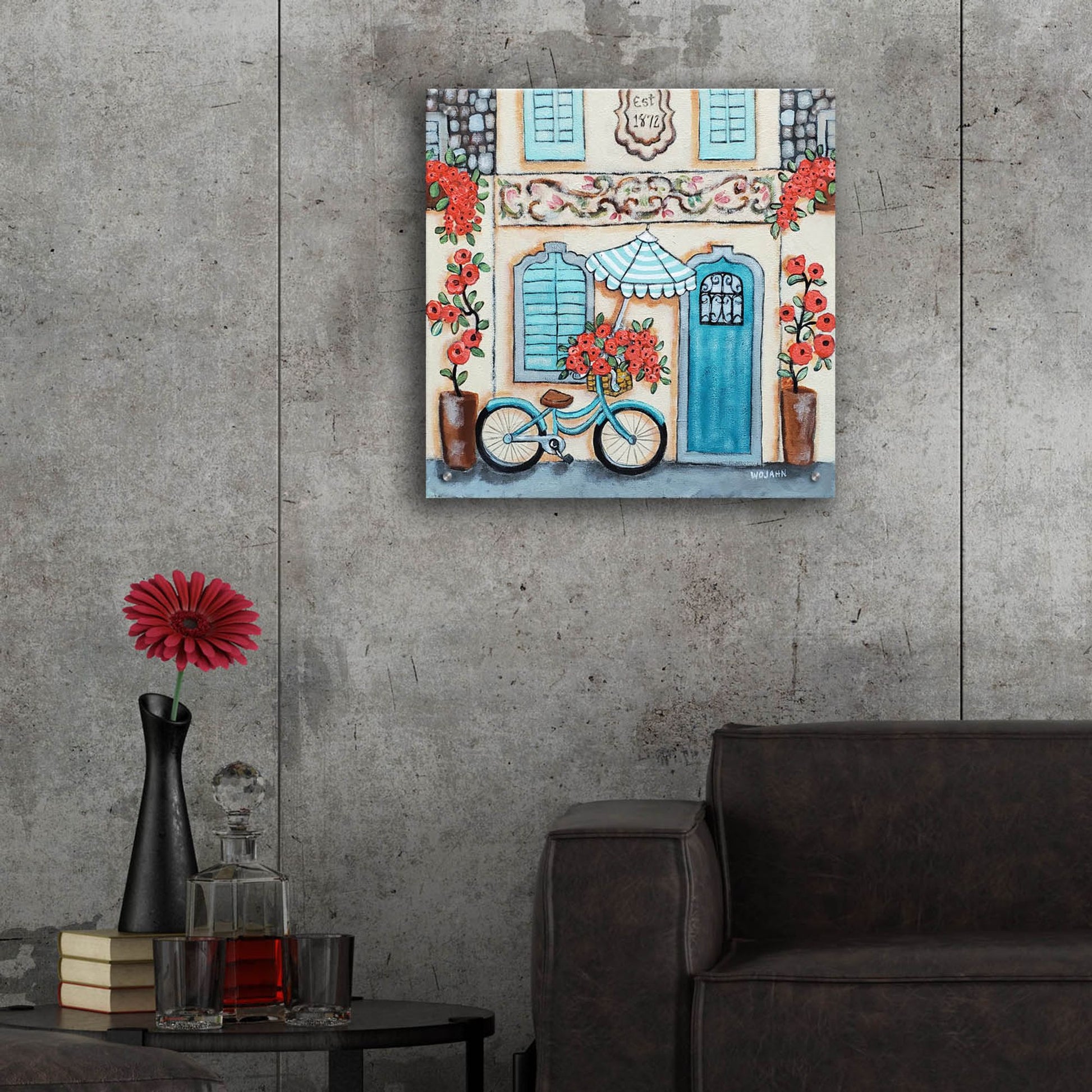 Epic Art 'Cafe Italia Hi Res' by Holly Wojhan, Acrylic Glass Wall Art,24x24