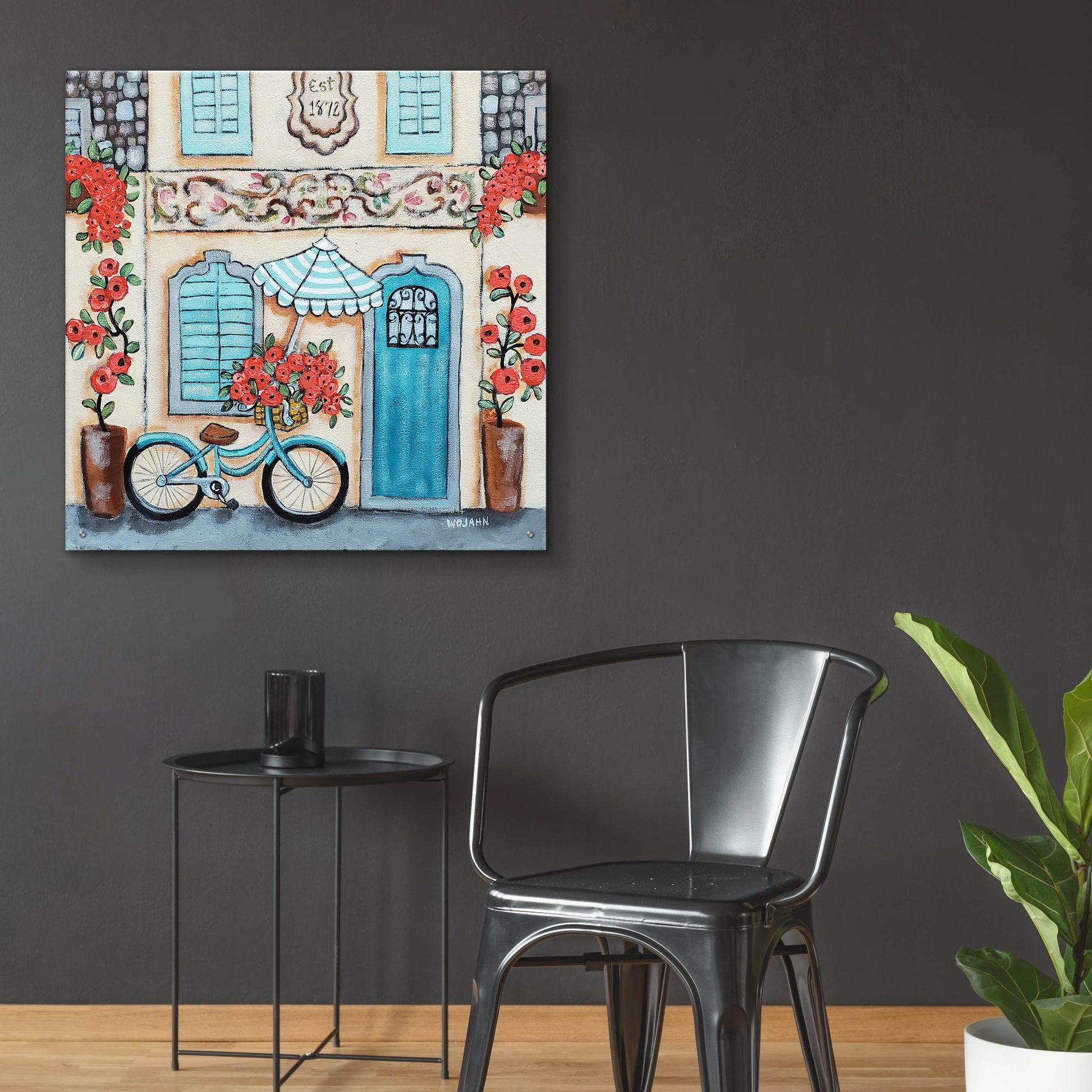 Epic Art 'Cafe Italia Hi Res' by Holly Wojhan, Acrylic Glass Wall Art,36x36