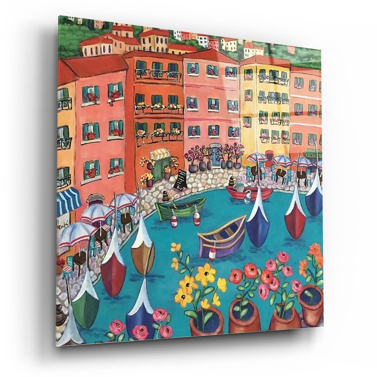 Epic Art 'Villefranche Sur Mer' by Holly Wojhan, Acrylic Glass Wall Art,12x12