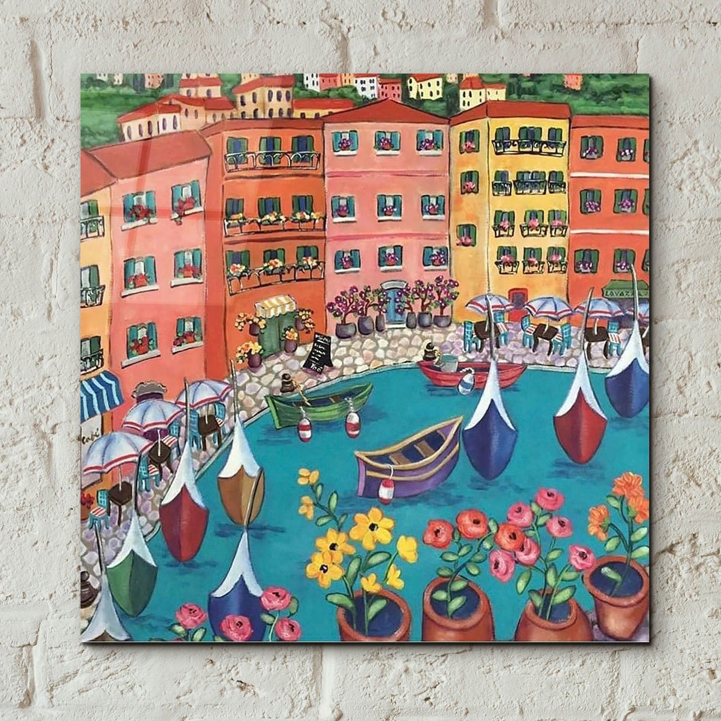 Epic Art 'Villefranche Sur Mer' by Holly Wojhan, Acrylic Glass Wall Art,12x12