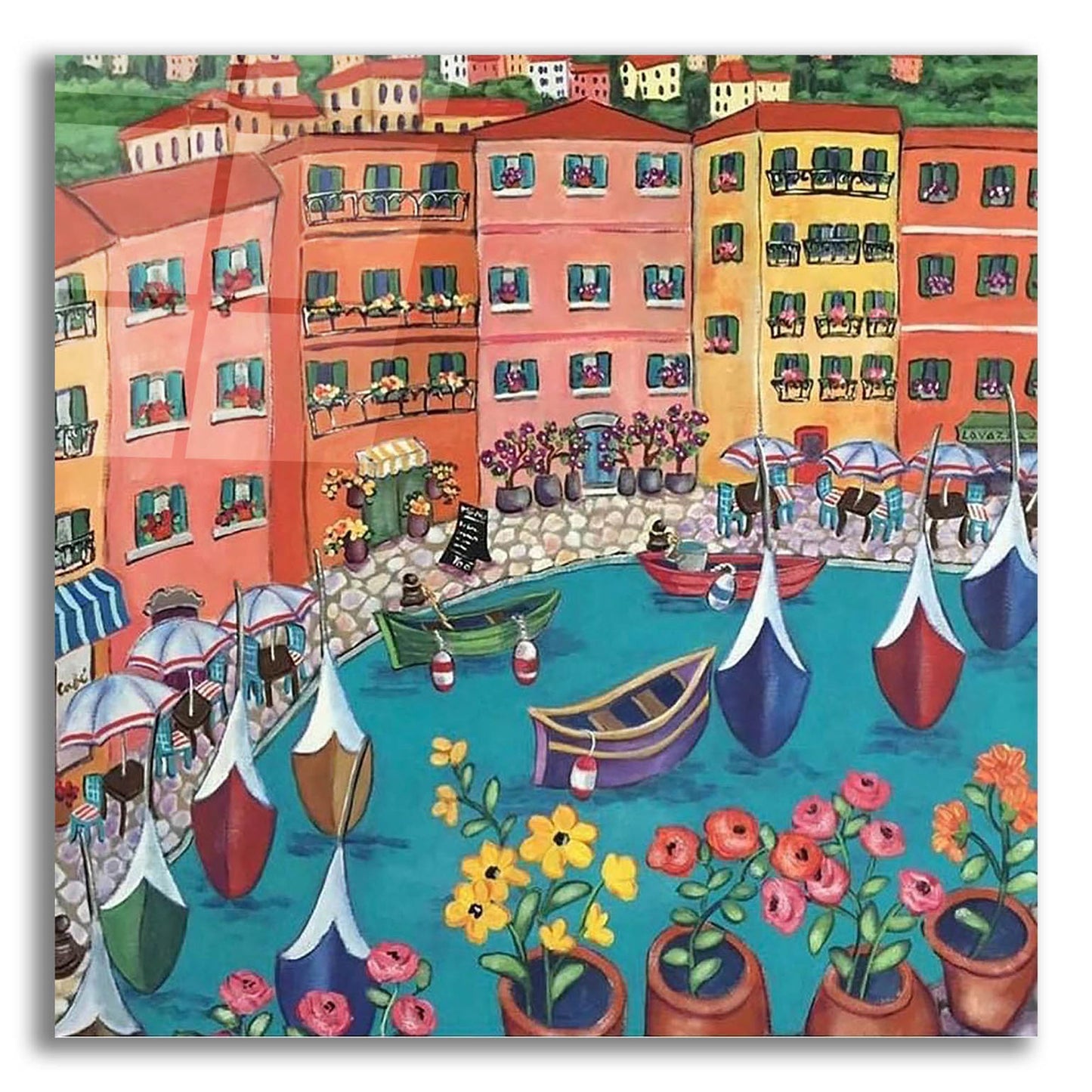 Epic Art 'Villefranche Sur Mer' by Holly Wojhan, Acrylic Glass Wall Art,12x12