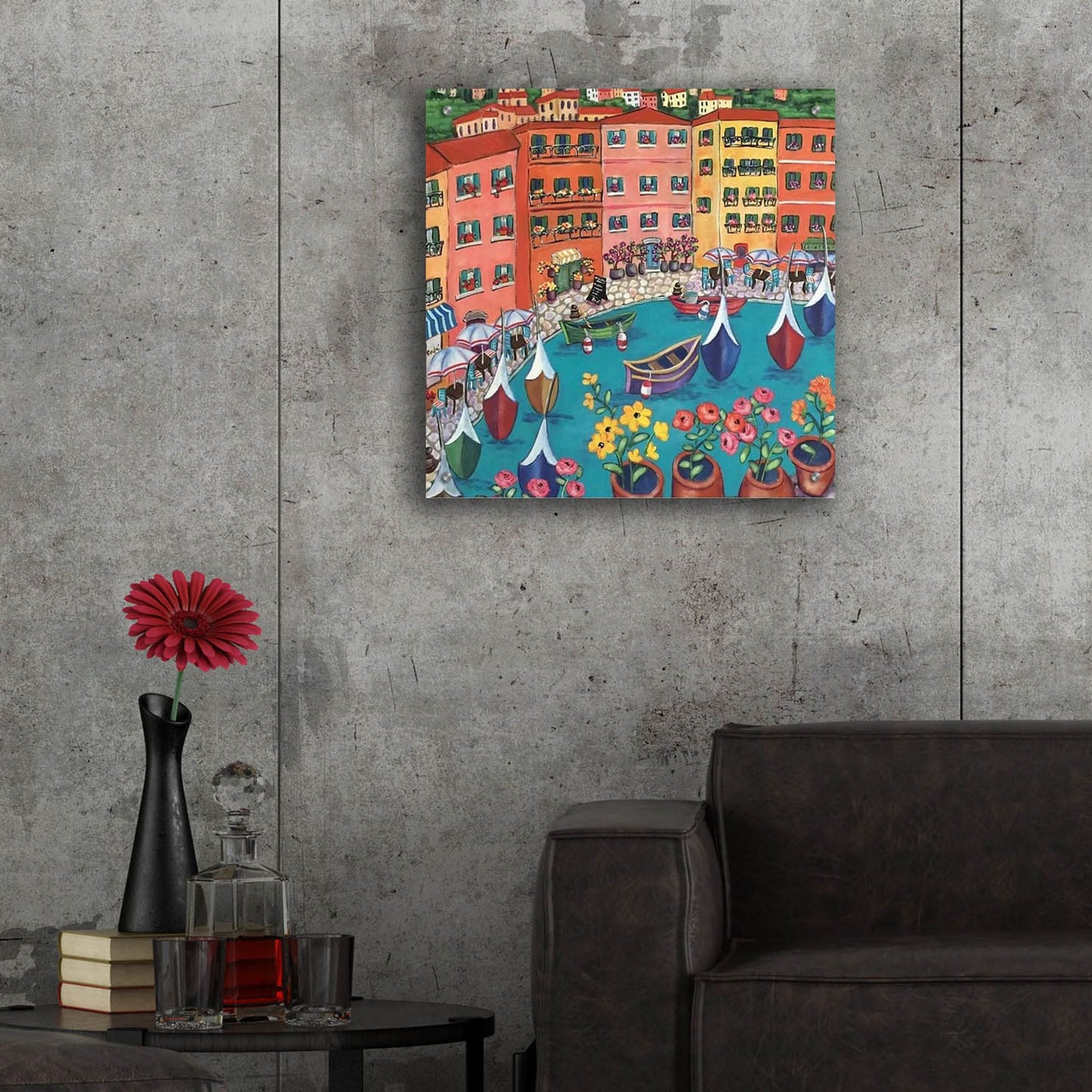 Epic Art 'Villefranche Sur Mer' by Holly Wojhan, Acrylic Glass Wall Art,24x24