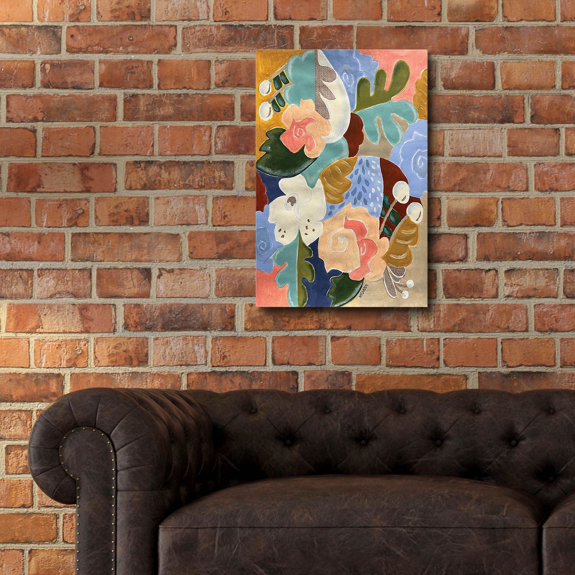 Epic Art 'Melange of Flowers' by Holly Wojhan, Acrylic Glass Wall Art,16x24