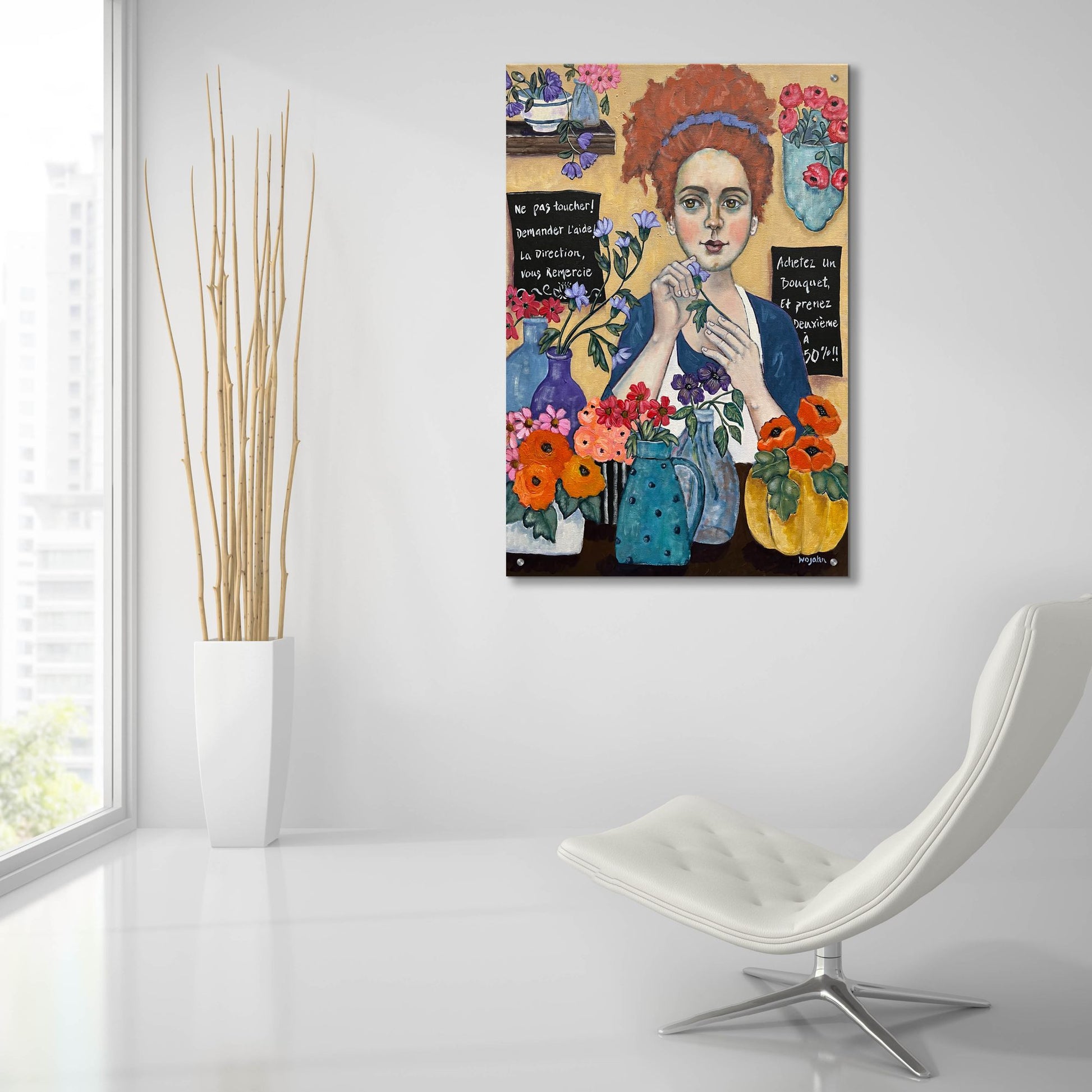 Epic Art 'Le Joie de Travail' by Holly Wojhan, Acrylic Glass Wall Art,24x36