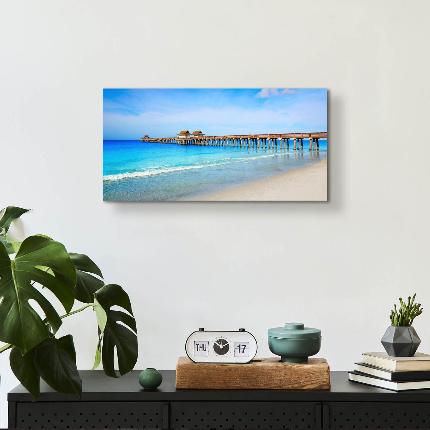 Epic Art 'Naples Florida Pier' by Epic Portfolio, Acrylic Glass Wall Art,24x12