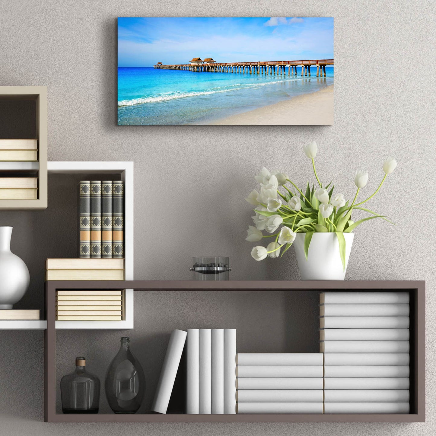 Epic Art 'Naples Florida Pier' by Epic Portfolio, Acrylic Glass Wall Art,24x12