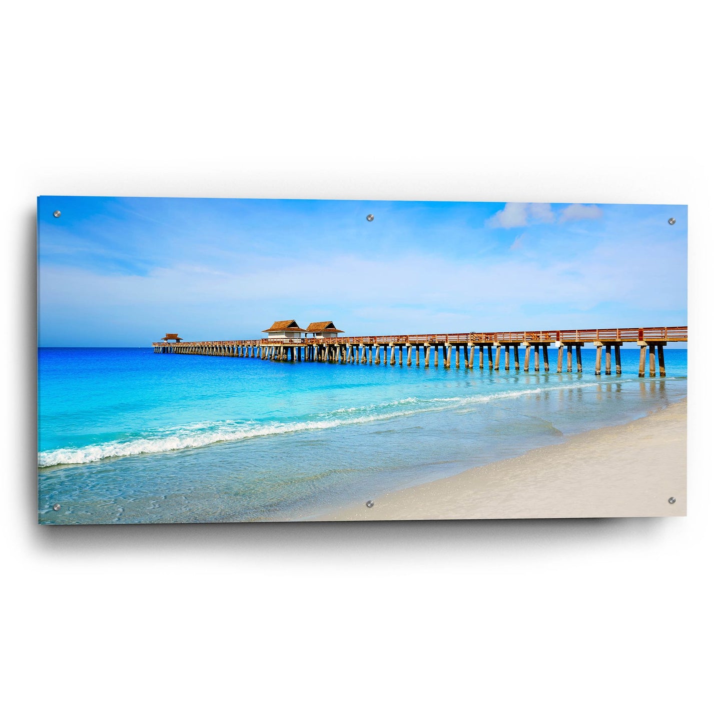 Epic Art 'Naples Florida Pier' by Epic Portfolio, Acrylic Glass Wall Art,48x24