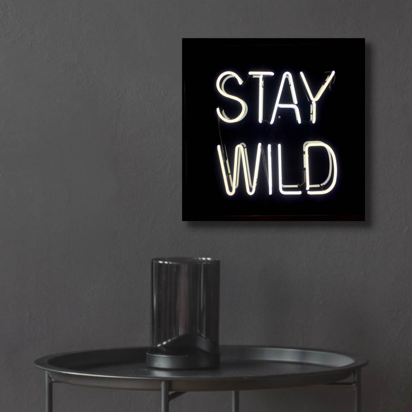 Epic Art 'Stay Wild In Neon White' by Epic Portfolio, Acrylic Glass Wall Art,12x12