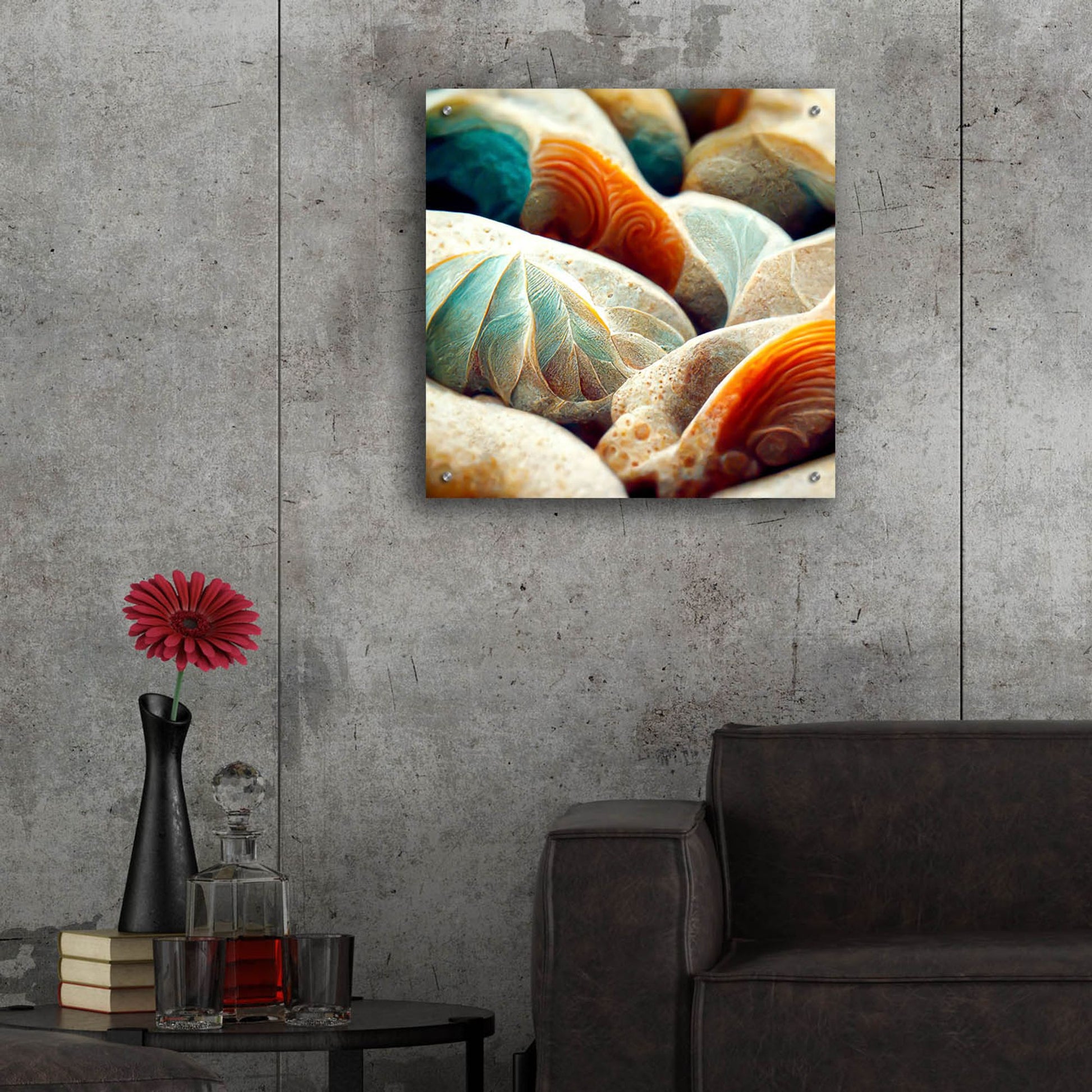 Epic Art 'Space Sea Shells' by Epic Portfolio, Acrylic Glass Wall Art,24x24