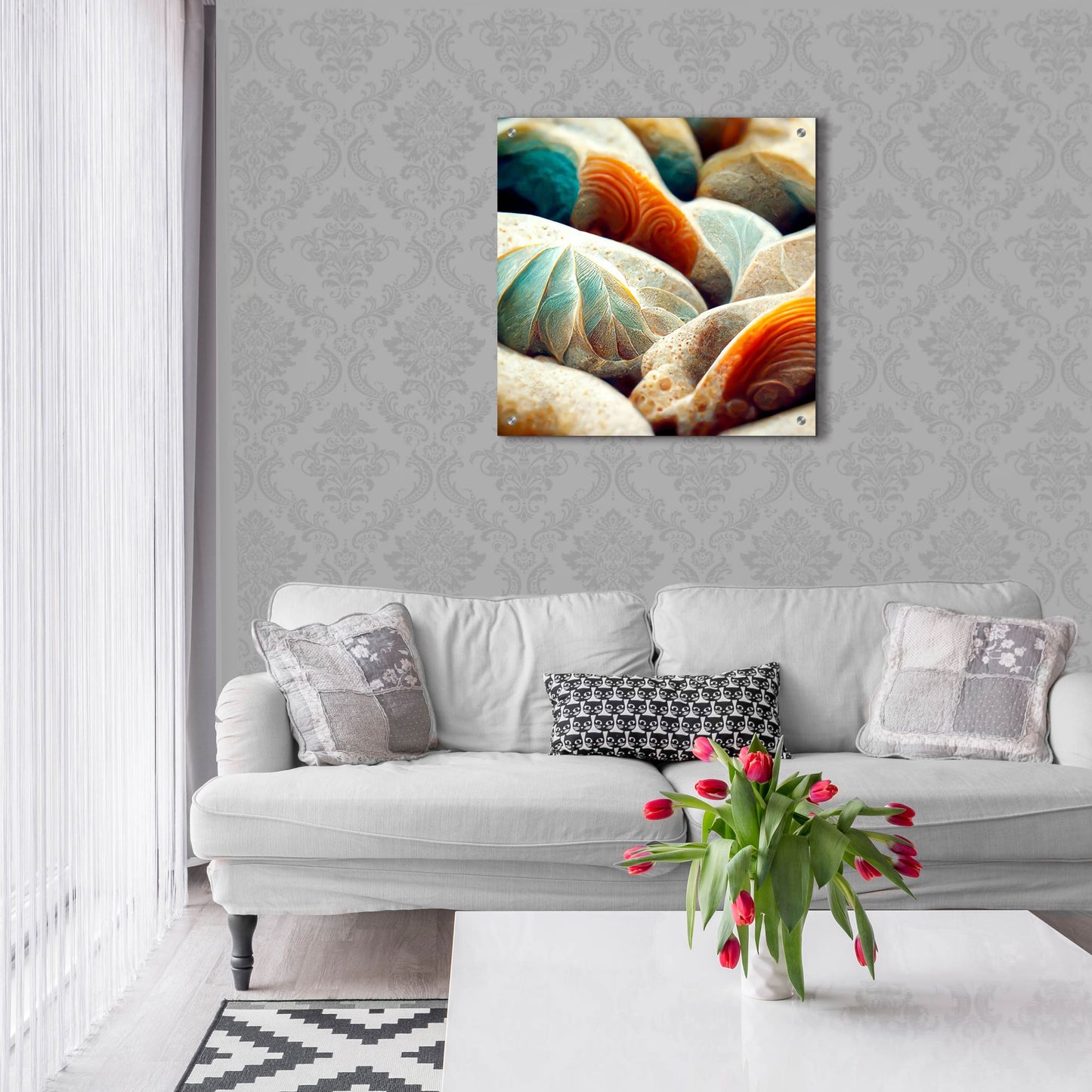 Epic Art 'Space Sea Shells' by Epic Portfolio, Acrylic Glass Wall Art,24x24