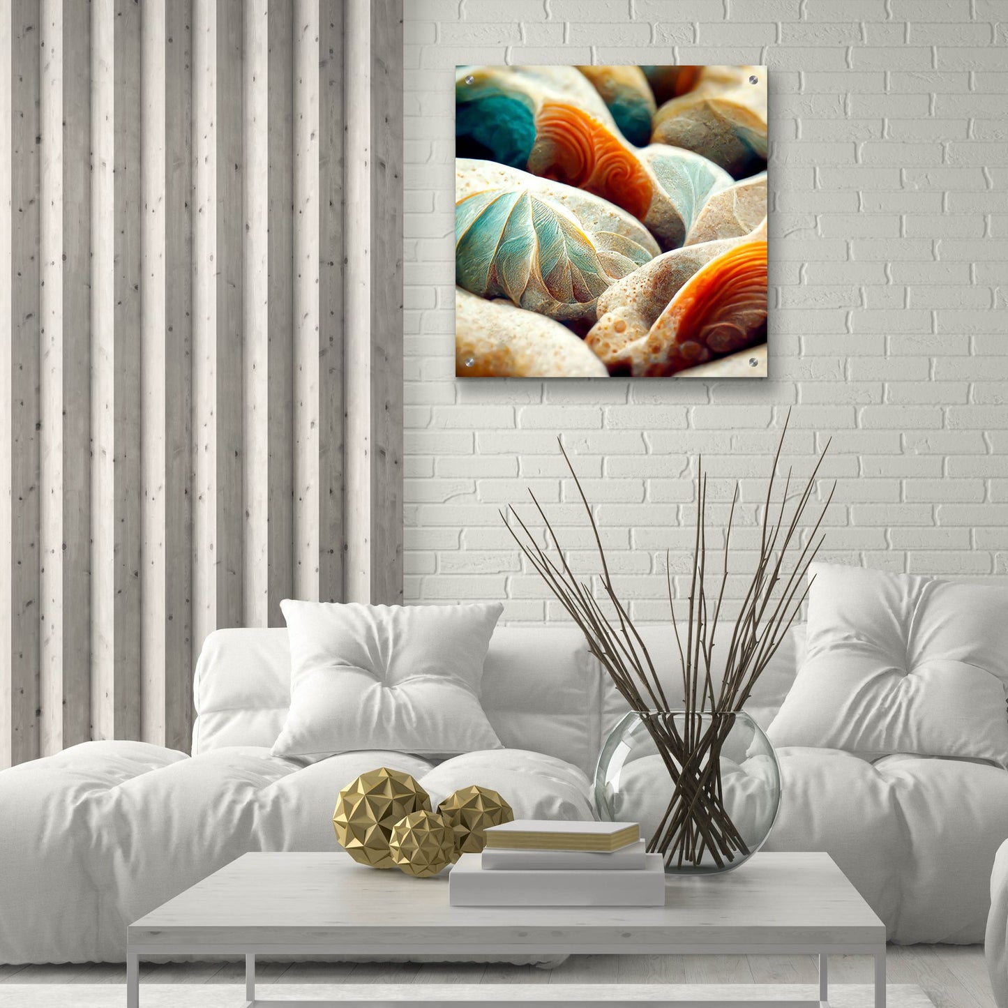 Epic Art 'Space Sea Shells' by Epic Portfolio, Acrylic Glass Wall Art,24x24