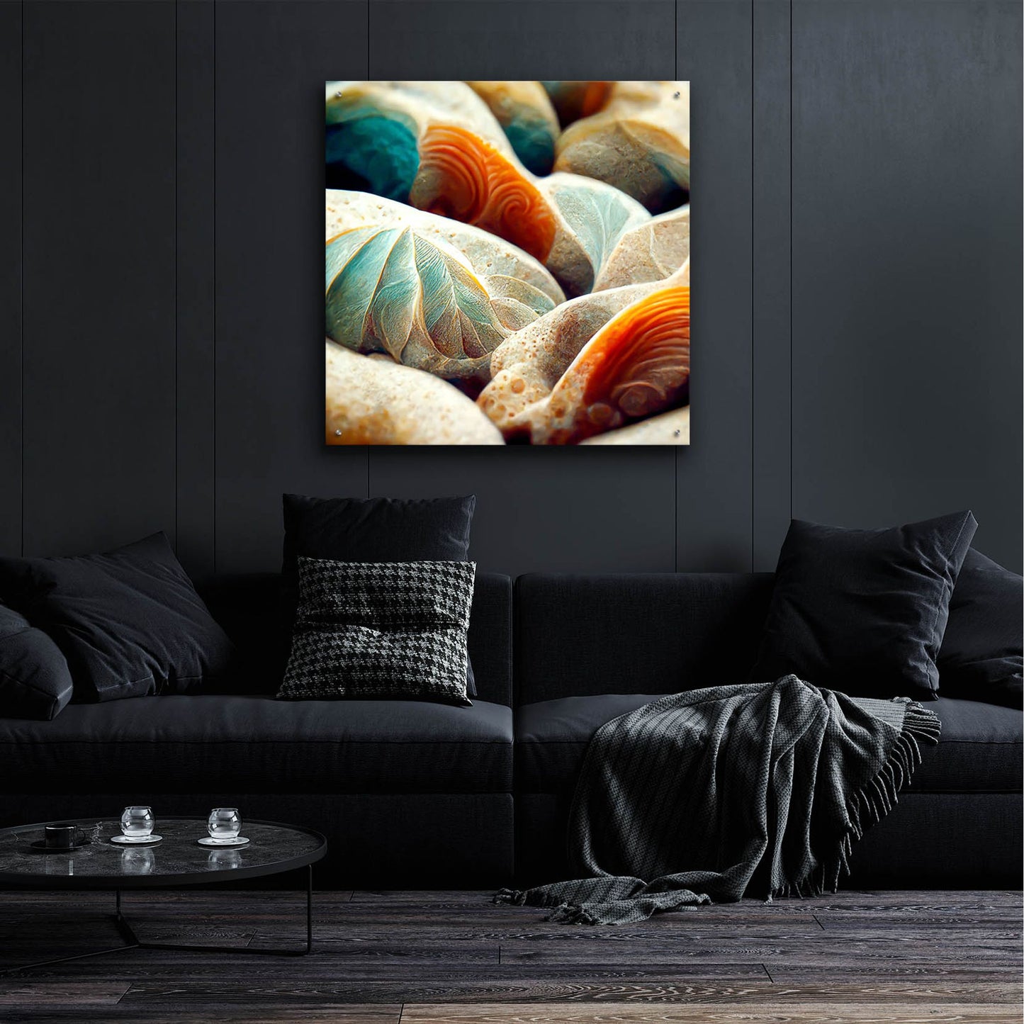 Epic Art 'Space Sea Shells' by Epic Portfolio, Acrylic Glass Wall Art,36x36