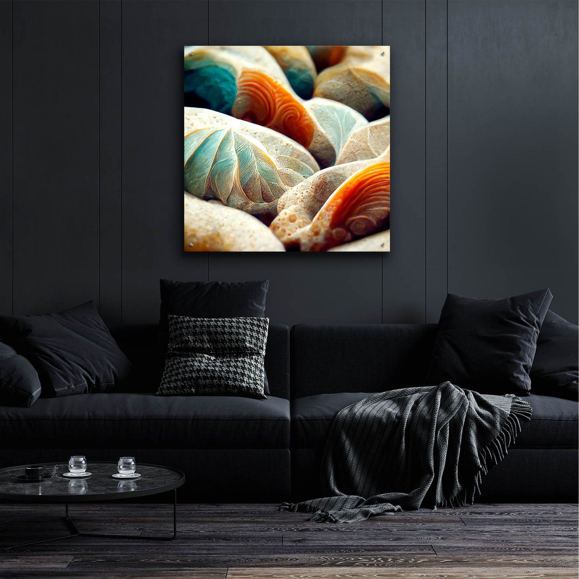 Epic Art 'Space Sea Shells' by Epic Portfolio, Acrylic Glass Wall Art,36x36