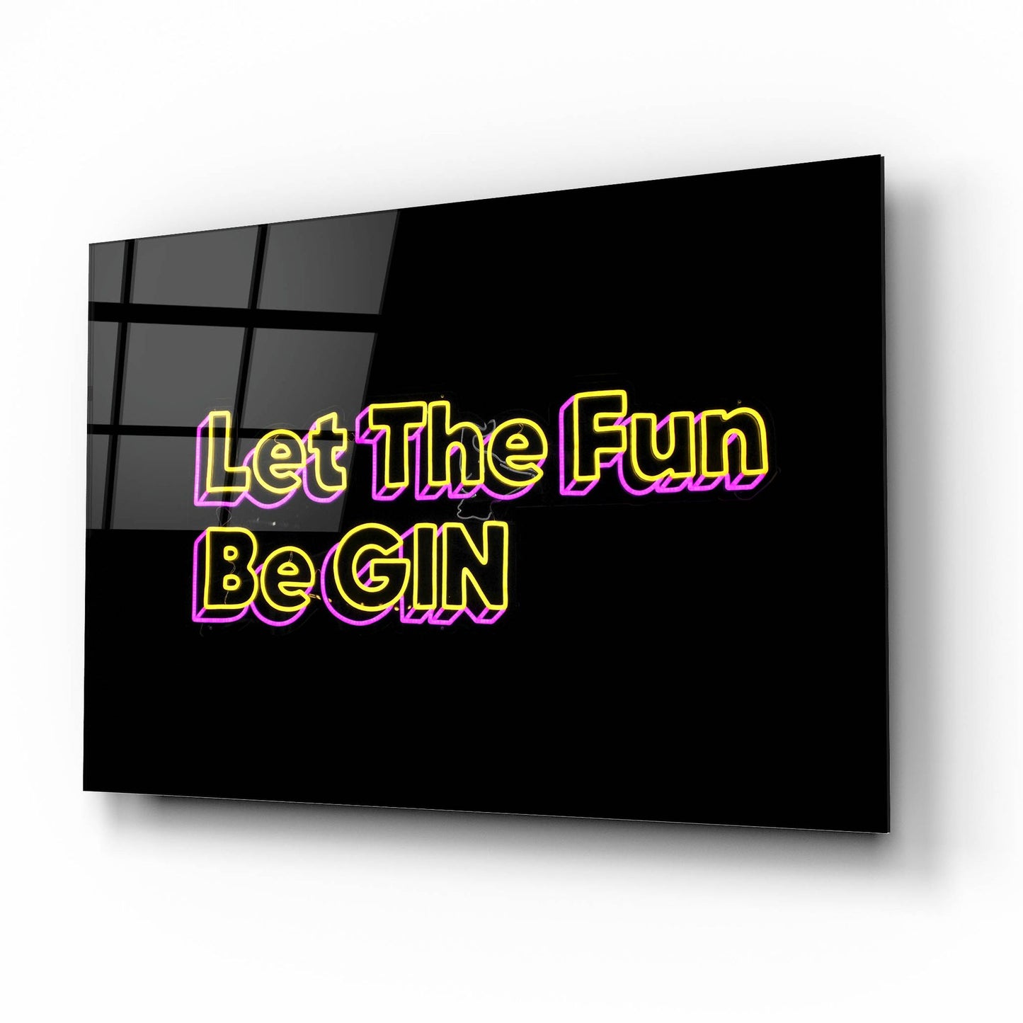 Epic Art 'Let The Fun Be Gin' by Epic Portfolio, Acrylic Glass Wall Art,16x12