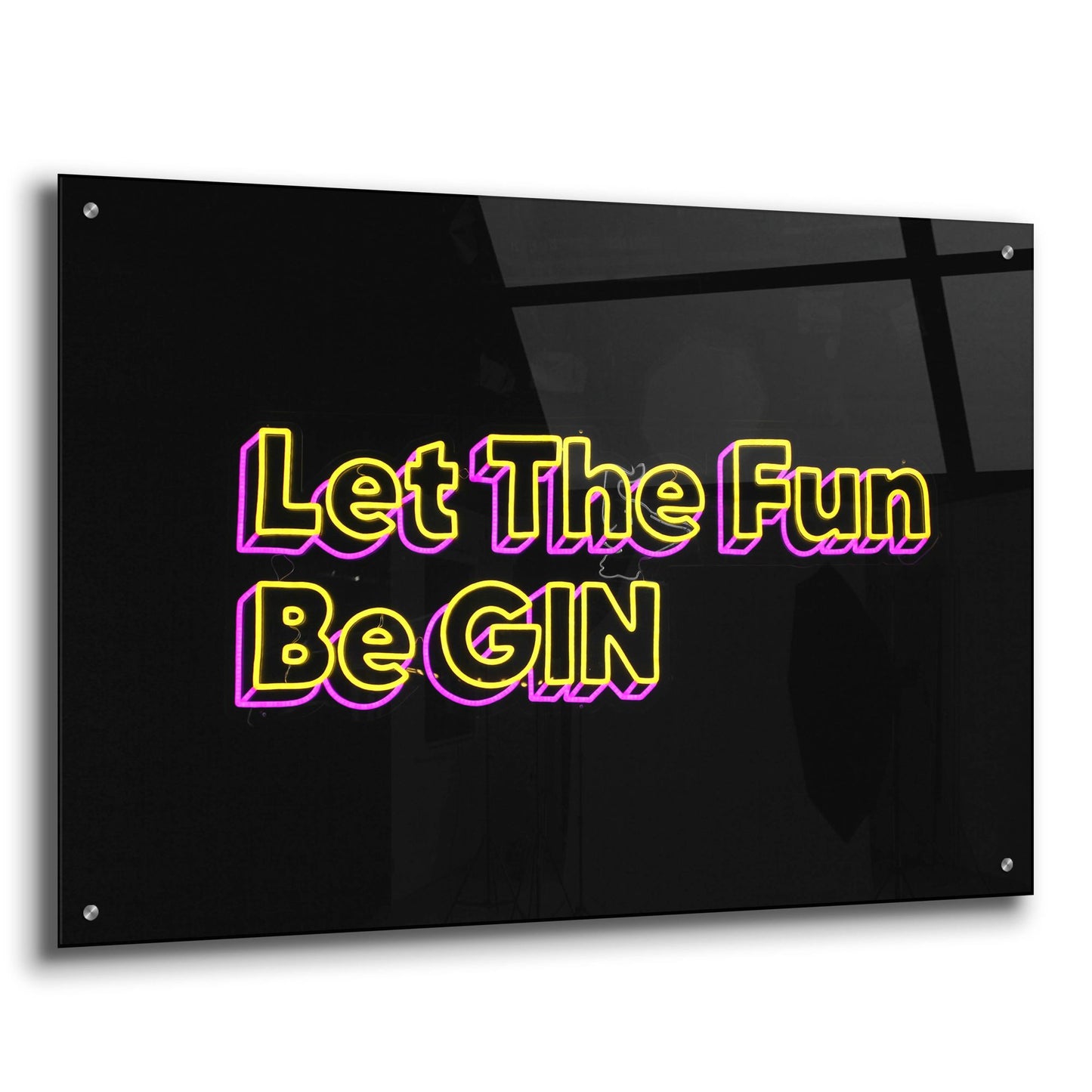 Epic Art 'Let The Fun Be Gin' by Epic Portfolio, Acrylic Glass Wall Art,36x24