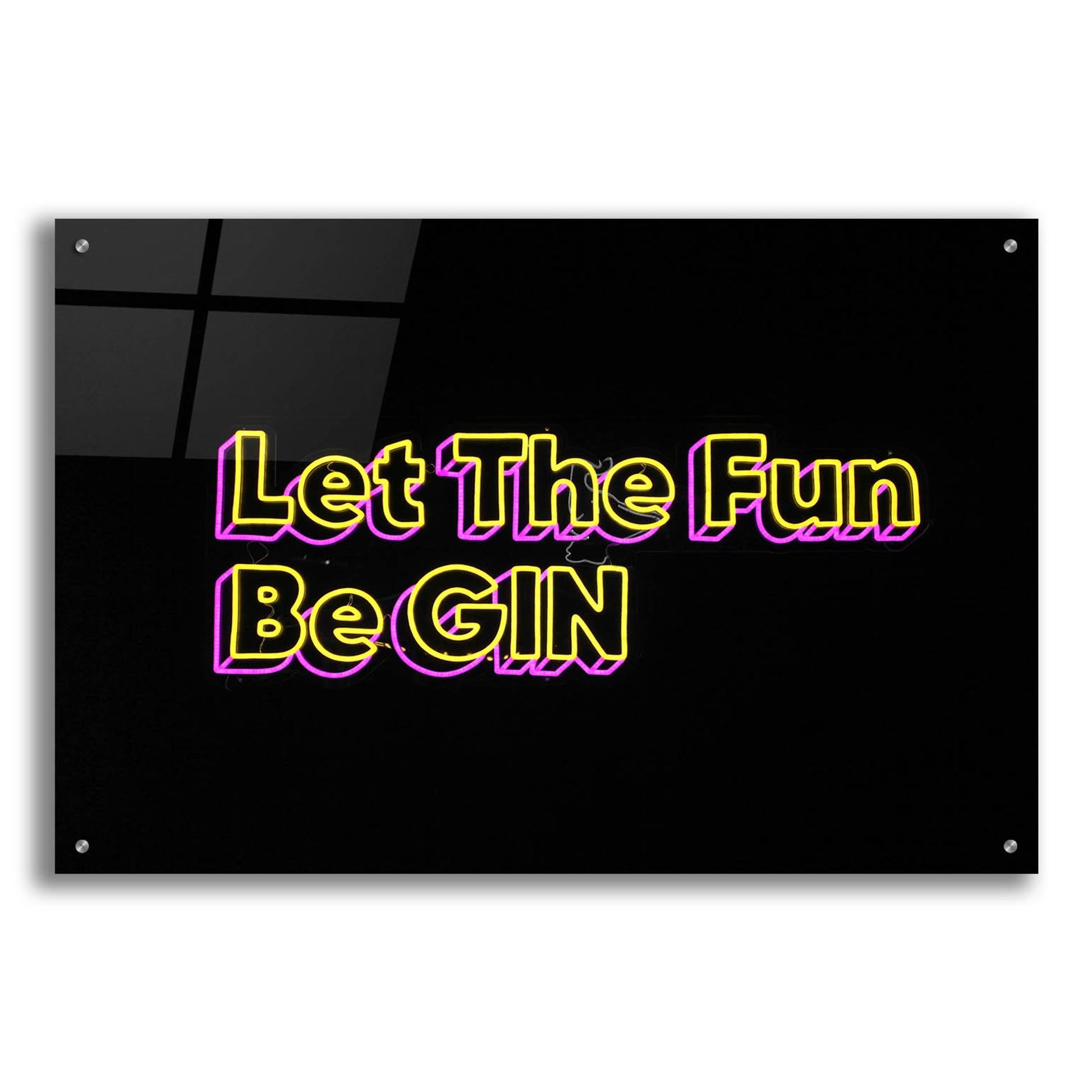 Epic Art 'Let The Fun Be Gin' by Epic Portfolio, Acrylic Glass Wall Art,36x24