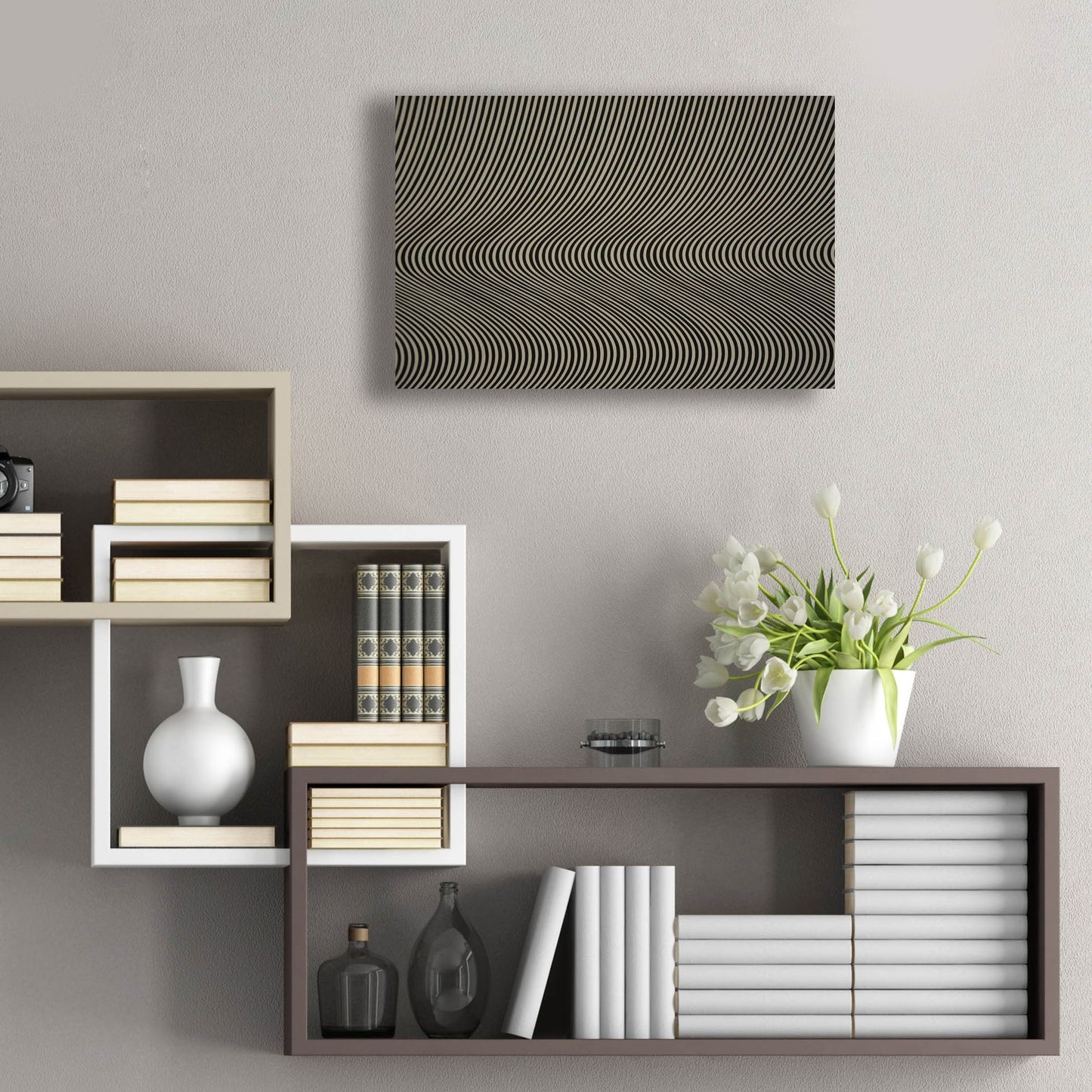 Epic Art 'Kinetic Stripes' by Epic Portfolio, Acrylic Glass Wall Art,24x16