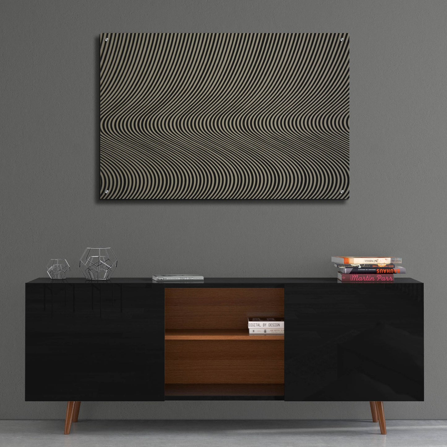 Epic Art 'Kinetic Stripes' by Epic Portfolio, Acrylic Glass Wall Art,36x24