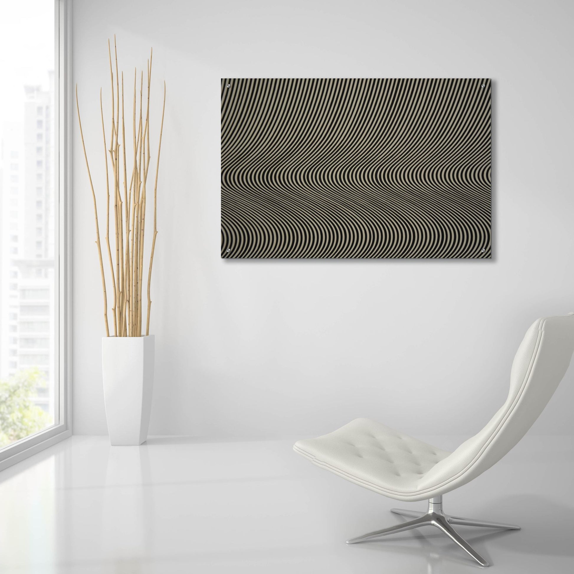 Epic Art 'Kinetic Stripes' by Epic Portfolio, Acrylic Glass Wall Art,36x24