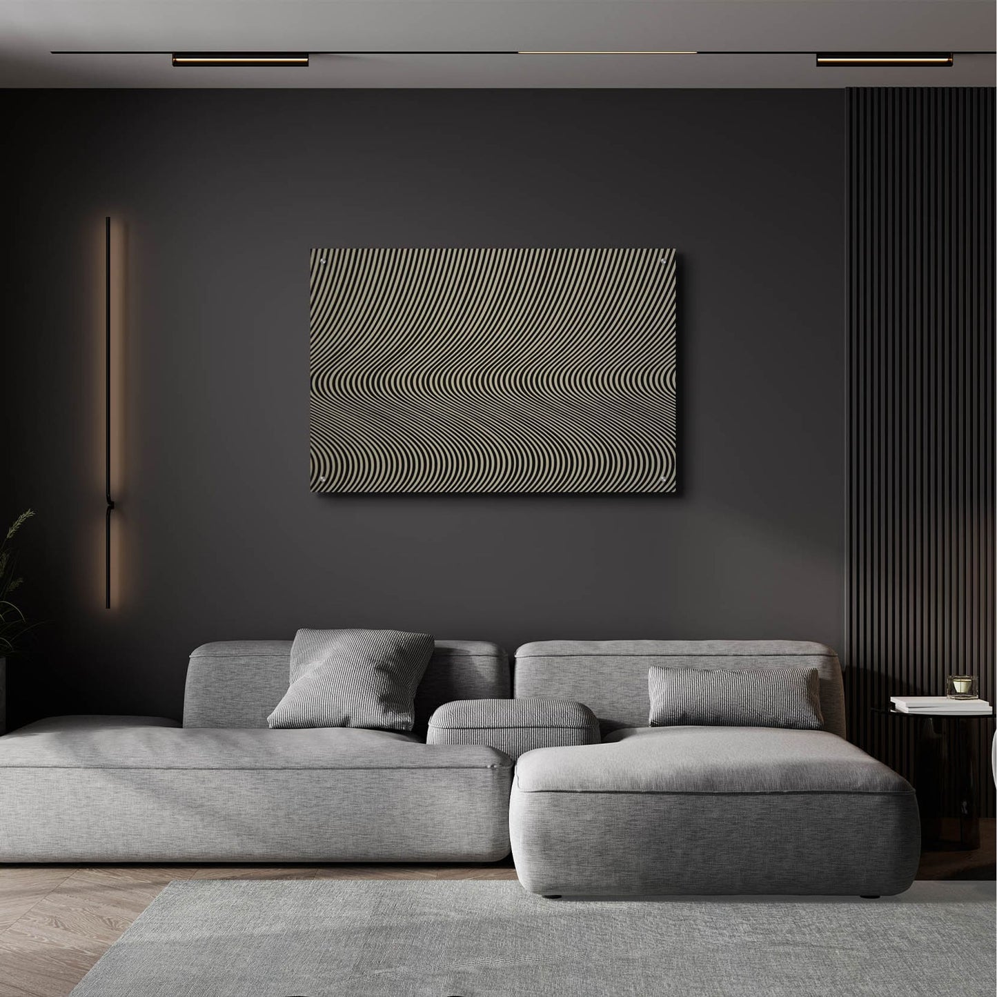 Epic Art 'Kinetic Stripes' by Epic Portfolio, Acrylic Glass Wall Art,36x24