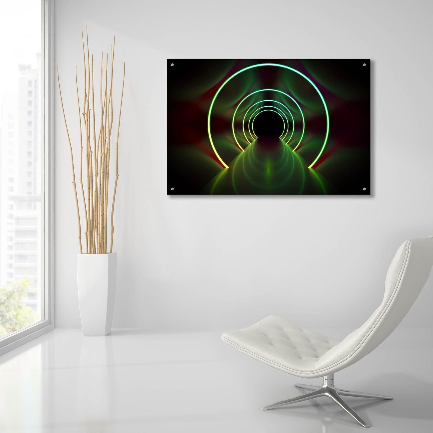 Epic Art 'Into The Future' by Epic Portfolio, Acrylic Glass Wall Art,36x24