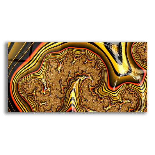Epic Art 'Golden Swirl' by Epic Portfolio, Acrylic Glass Wall Art