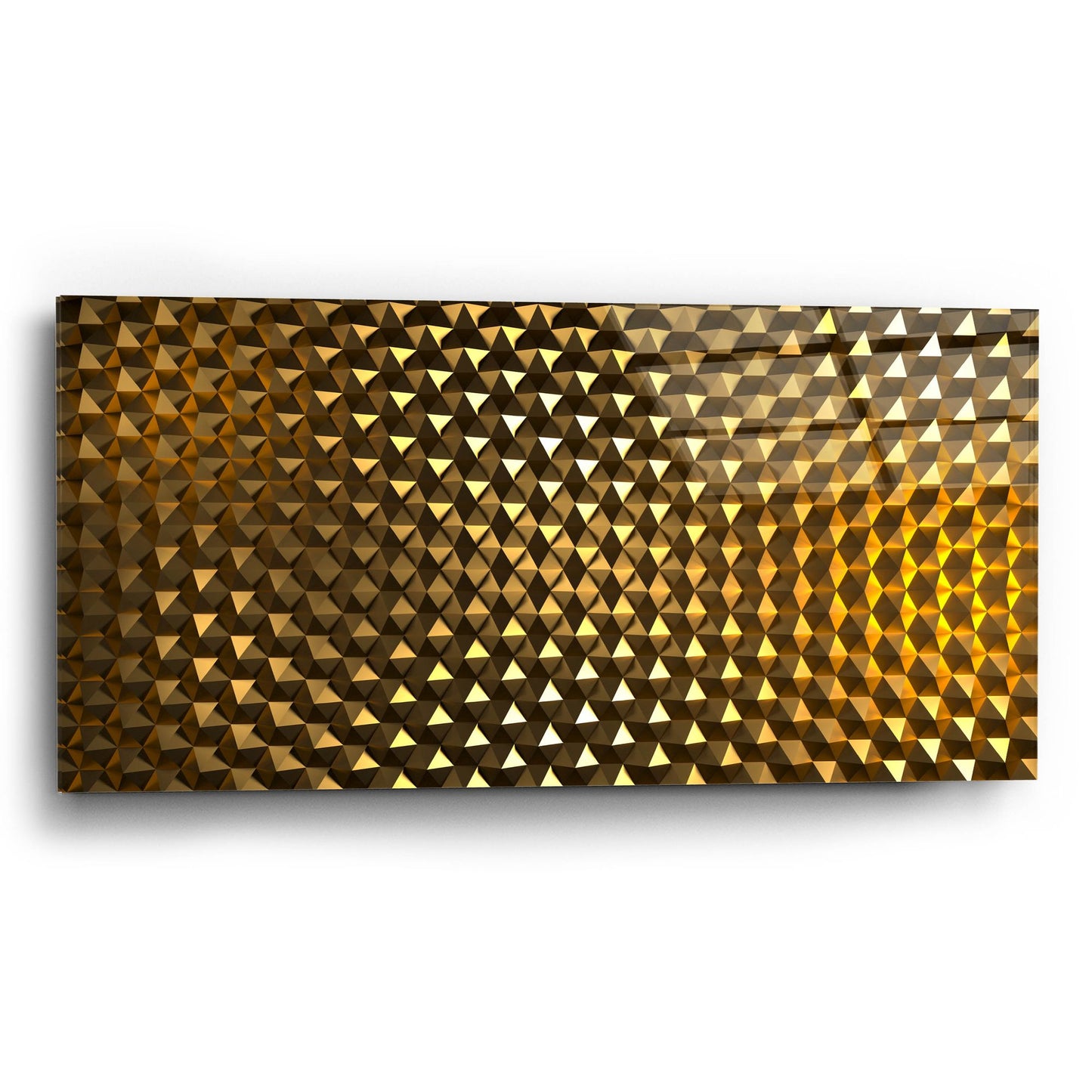 Epic Art 'Gold Hexigans' by Epic Portfolio, Acrylic Glass Wall Art,24x12