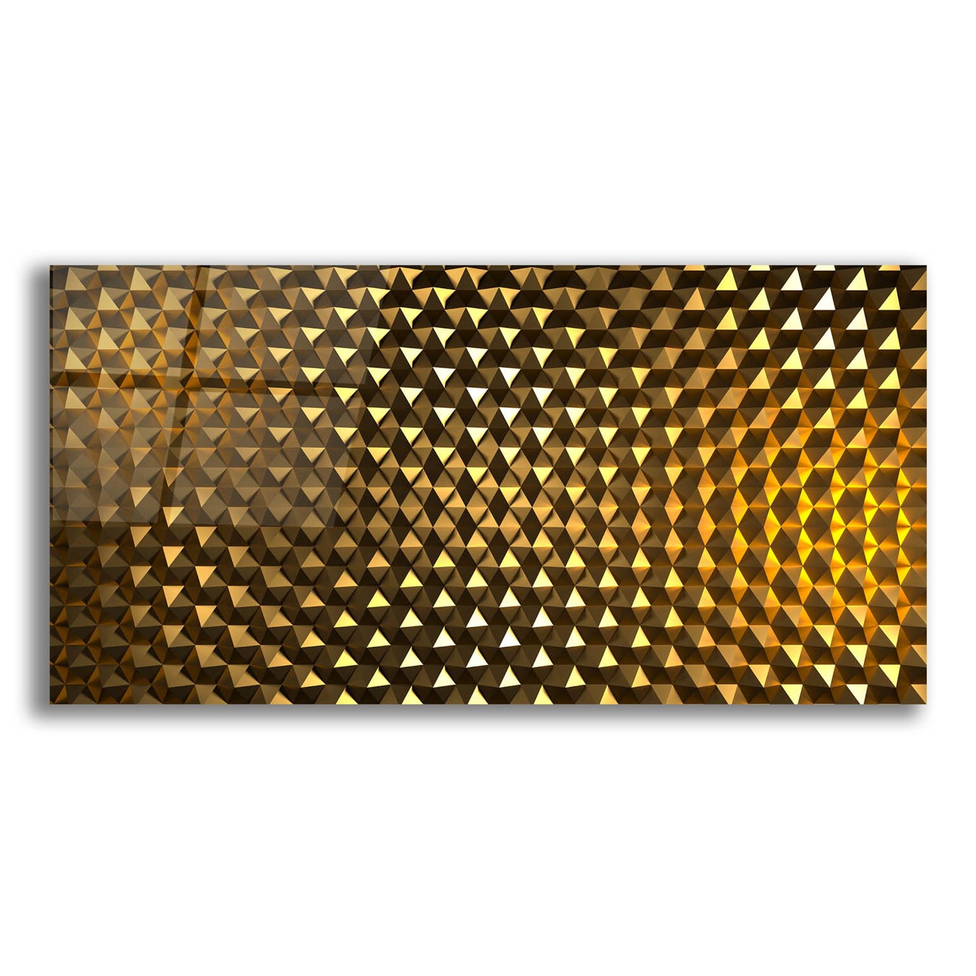 Epic Art 'Gold Hexigans' by Epic Portfolio, Acrylic Glass Wall Art,24x12