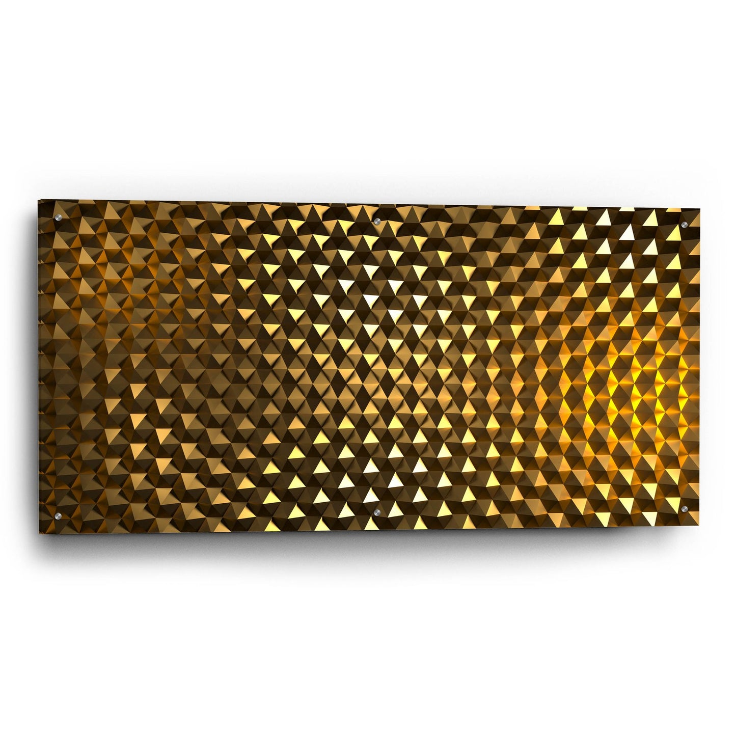 Epic Art 'Gold Hexigans' by Epic Portfolio, Acrylic Glass Wall Art,48x24