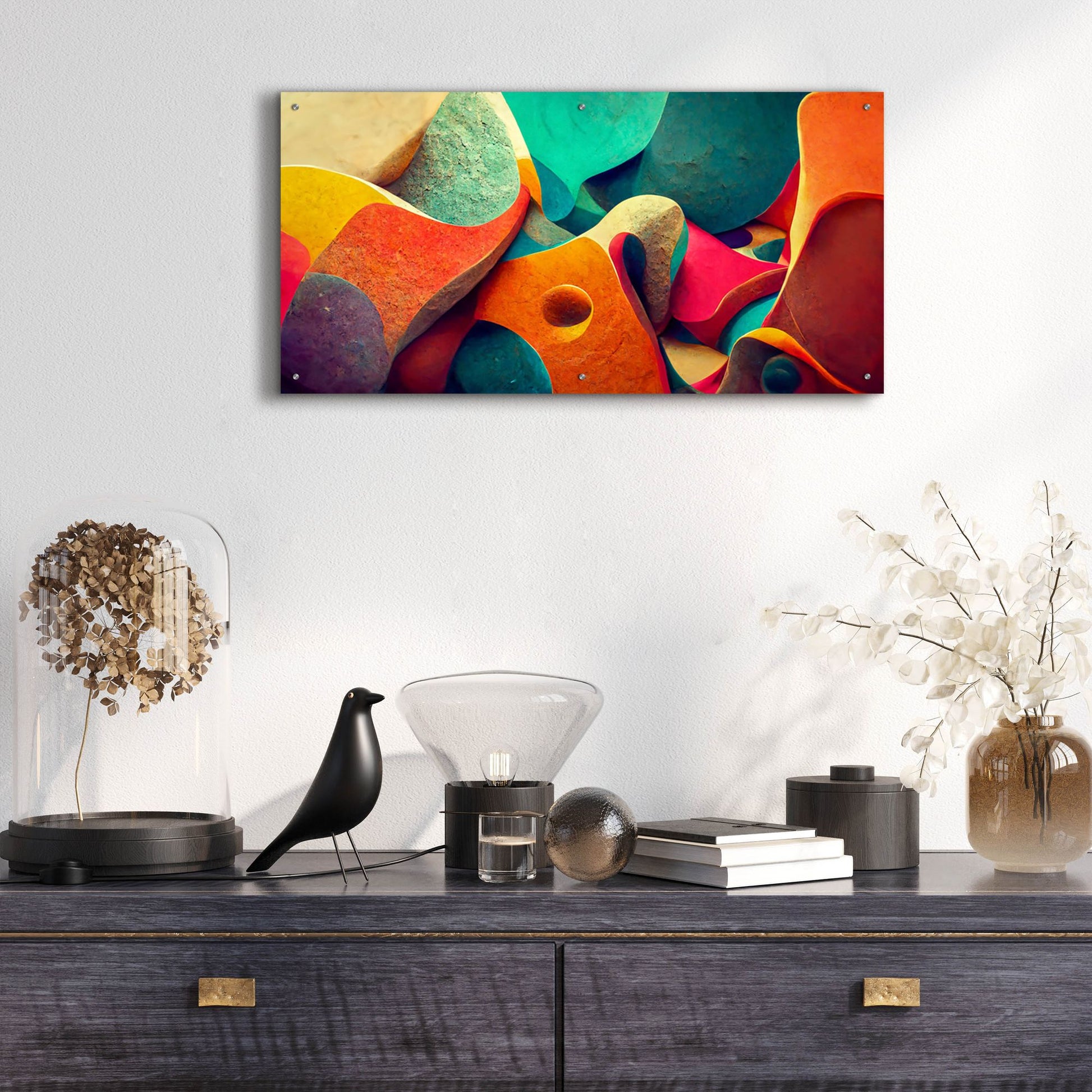 Epic Art 'Gaudi Is Dreaming' by Epic Portfolio, Acrylic Glass Wall Art,48x24