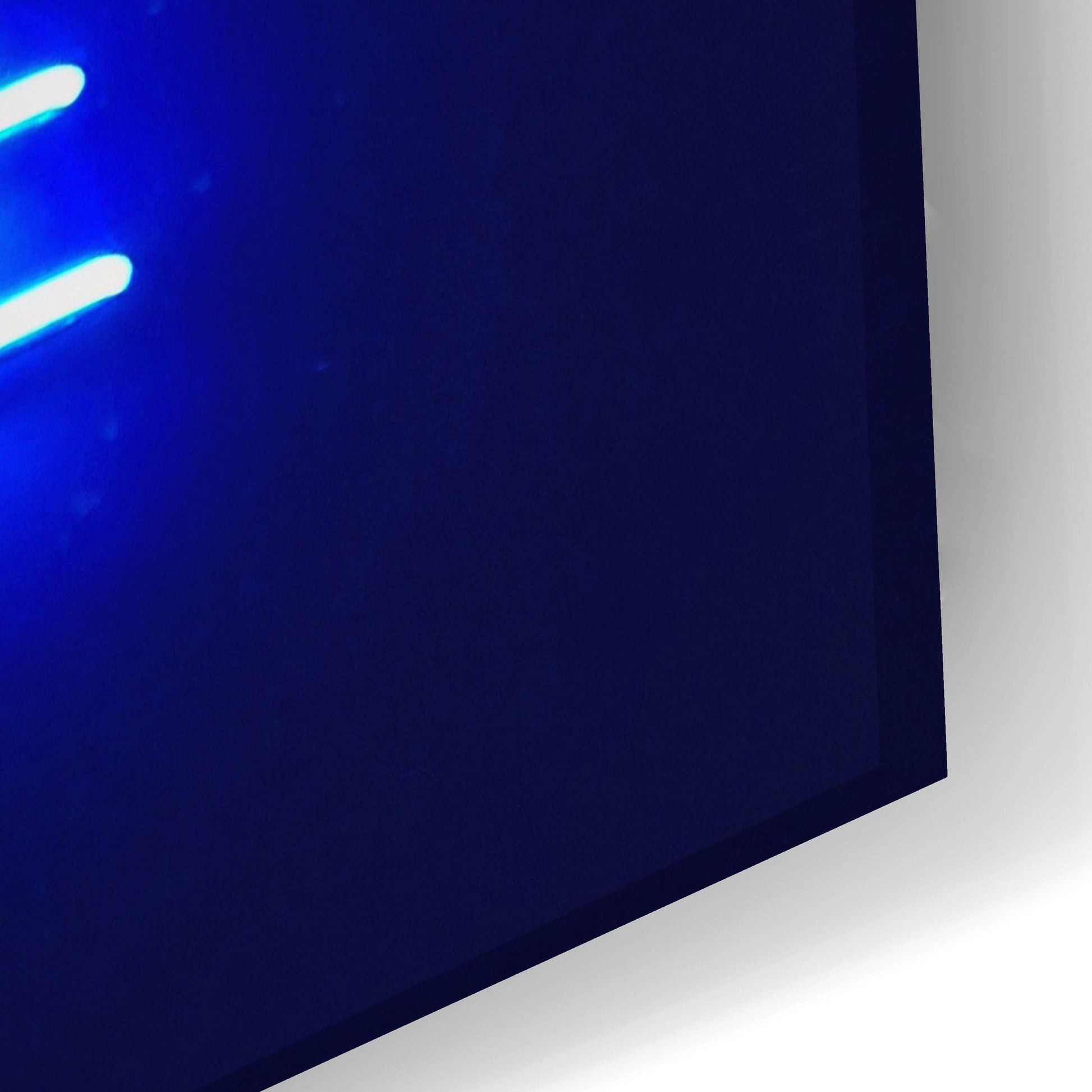 Epic Art 'Fortune-Favors The Brave In Neon Blue' by Epic Portfolio, Acrylic Glass Wall Art,24x16