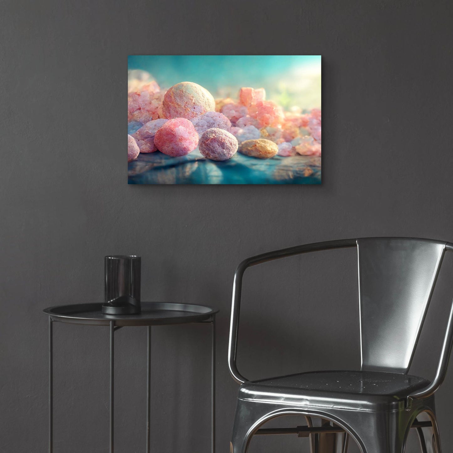 Epic Art 'Flamingos In The Rough ' by Epic Portfolio, Acrylic Glass Wall Art,24x16