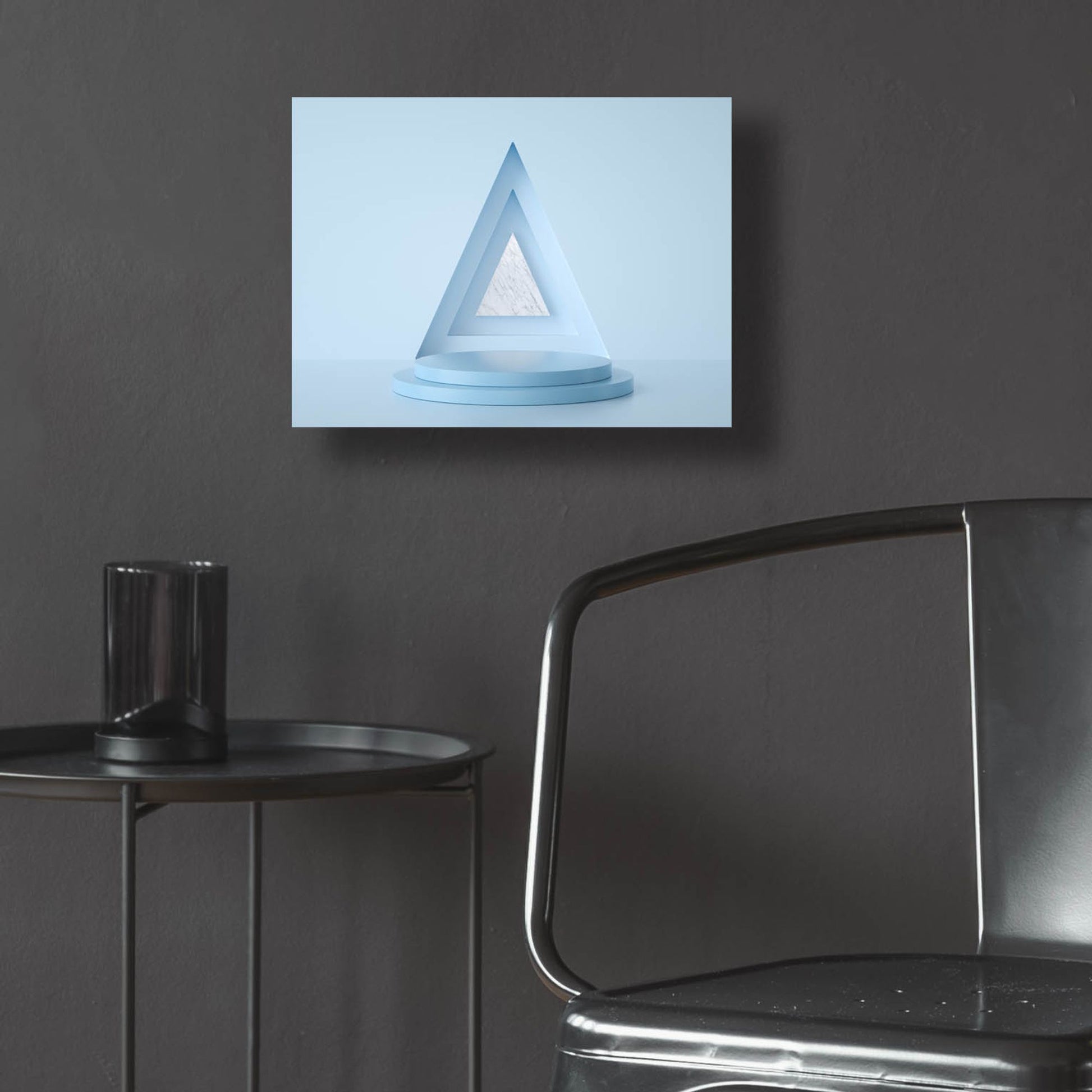 Epic Art 'Equilateral Blue' by Epic Portfolio, Acrylic Glass Wall Art,16x12