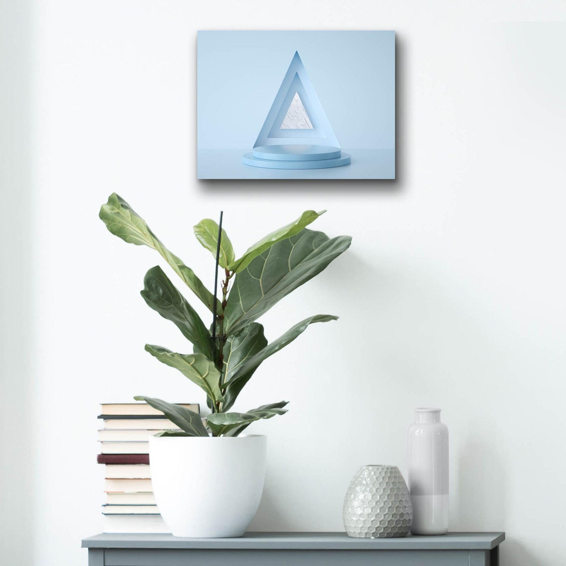 Epic Art 'Equilateral Blue' by Epic Portfolio, Acrylic Glass Wall Art,16x12