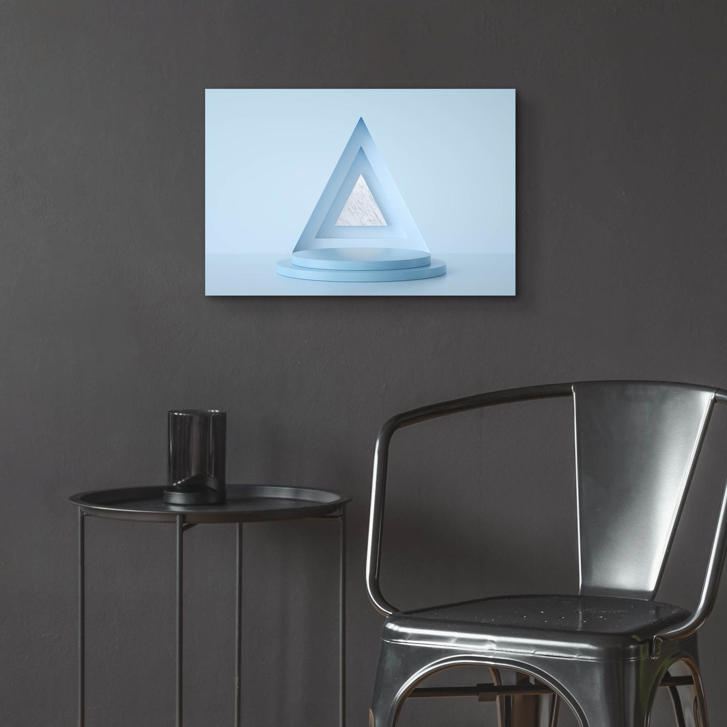 Epic Art 'Equilateral Blue' by Epic Portfolio, Acrylic Glass Wall Art,24x16