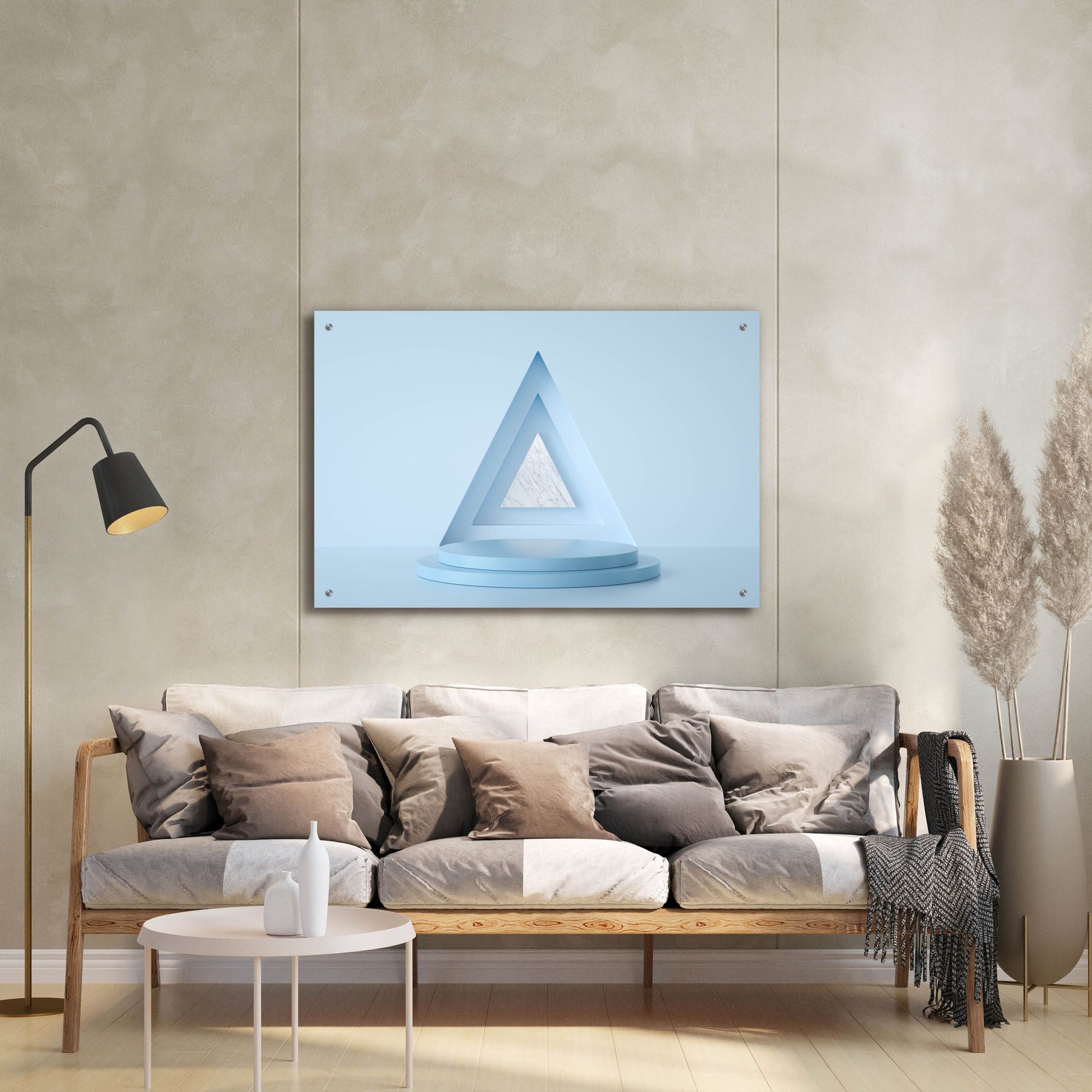 Epic Art 'Equilateral Blue' by Epic Portfolio, Acrylic Glass Wall Art,36x24