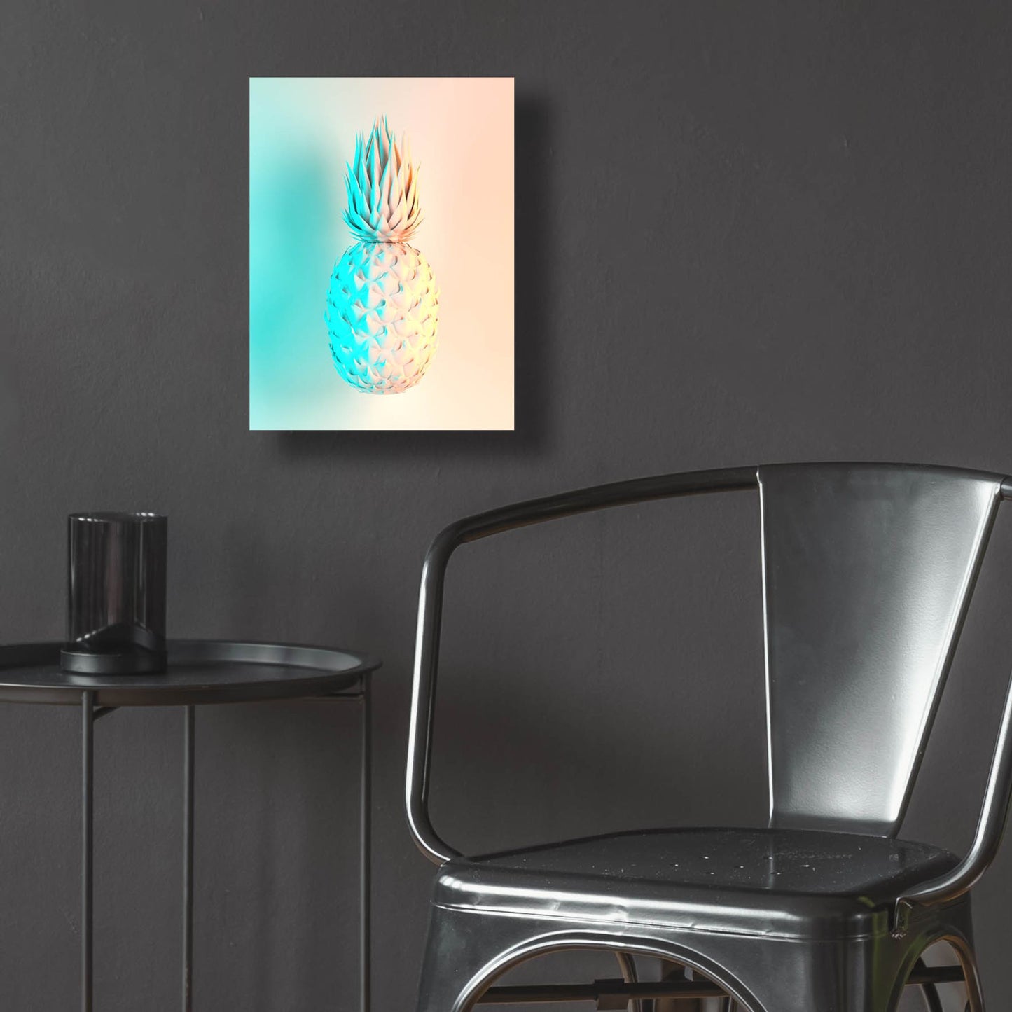 Epic Art 'Delicate Pineapple' by Epic Portfolio, Acrylic Glass Wall Art,12x16