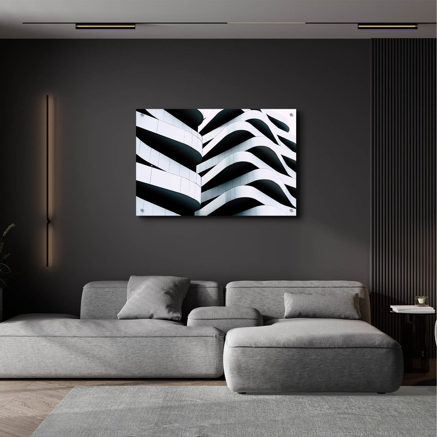 Epic Art 'Concrete Puzzle' by Epic Portfolio, Acrylic Glass Wall Art,36x24