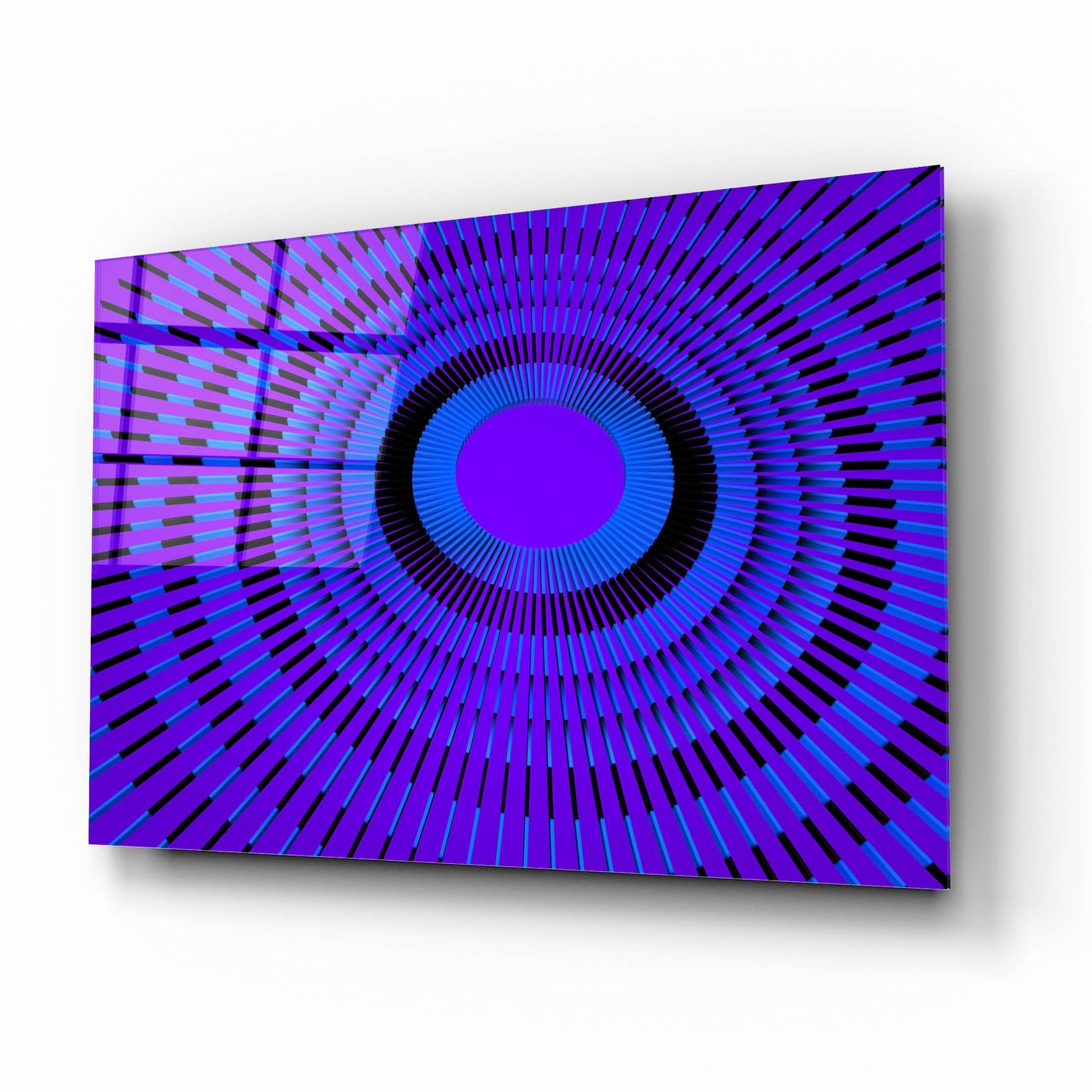 Epic Art 'Concentric Circles' by Epic Portfolio, Acrylic Glass Wall Art,16x12