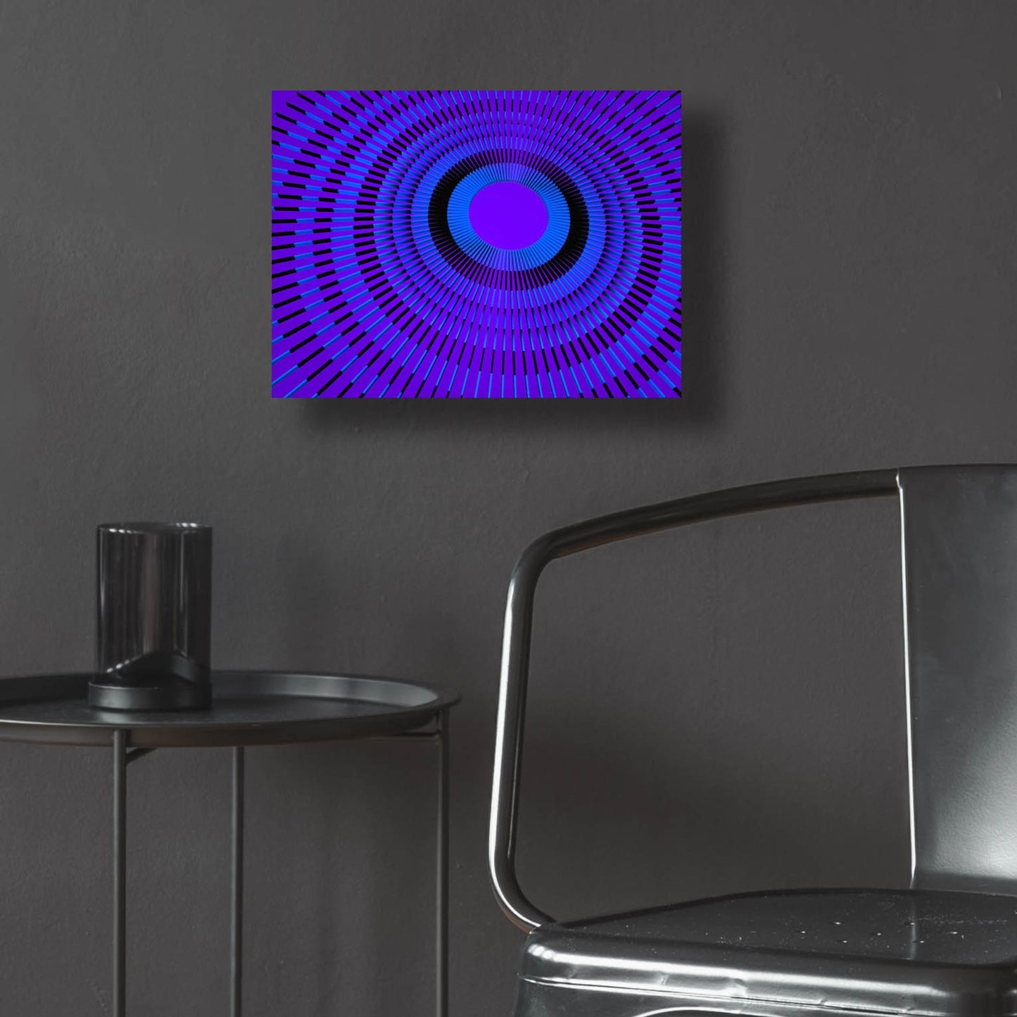 Epic Art 'Concentric Circles' by Epic Portfolio, Acrylic Glass Wall Art,16x12