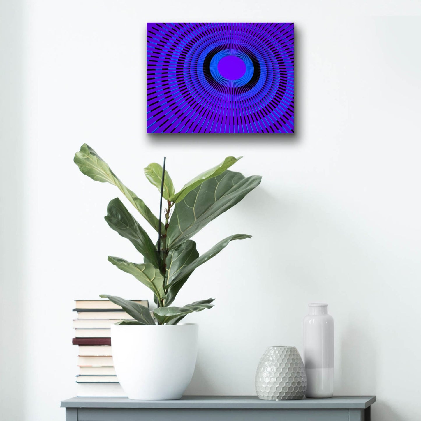 Epic Art 'Concentric Circles' by Epic Portfolio, Acrylic Glass Wall Art,16x12