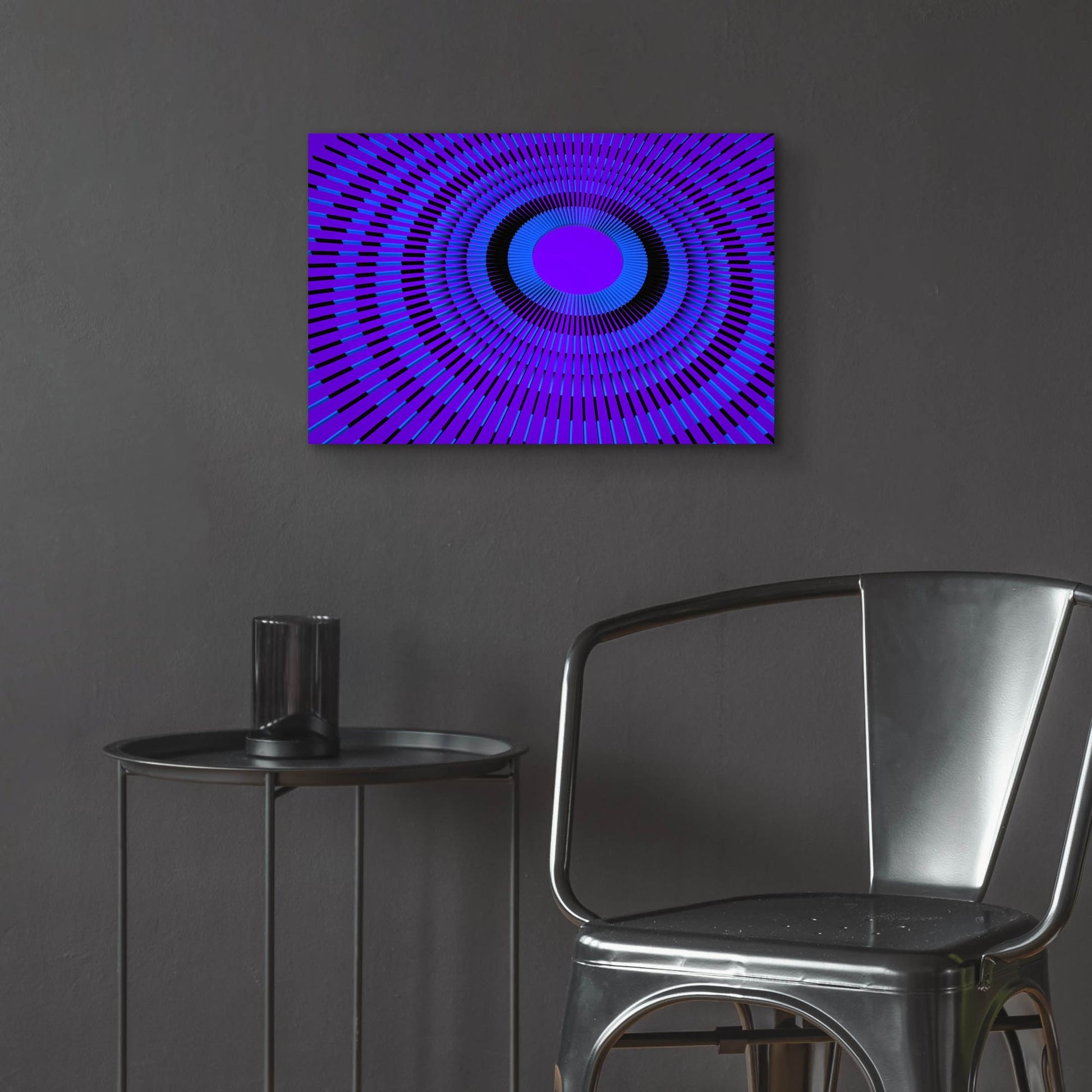 Epic Art 'Concentric Circles' by Epic Portfolio, Acrylic Glass Wall Art,24x16