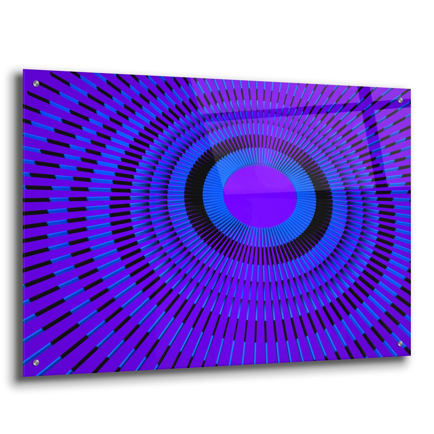 Epic Art 'Concentric Circles' by Epic Portfolio, Acrylic Glass Wall Art,36x24