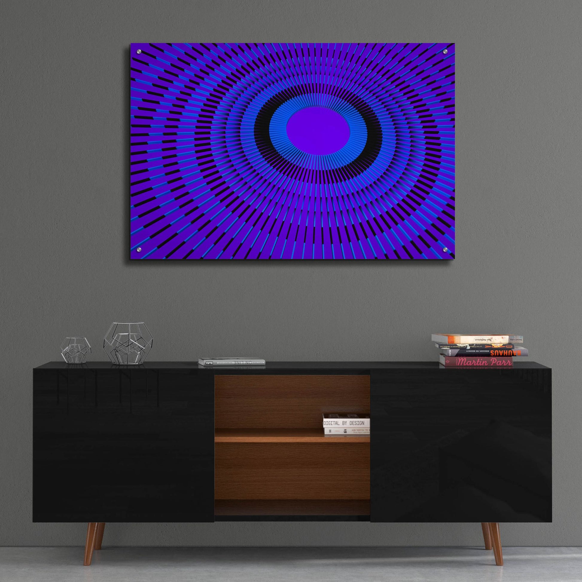 Epic Art 'Concentric Circles' by Epic Portfolio, Acrylic Glass Wall Art,36x24